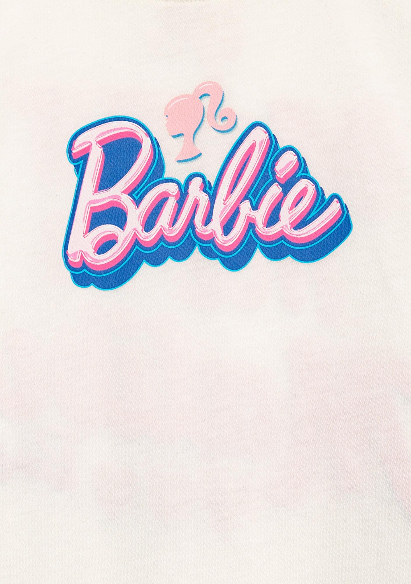 Mavi Barbie Baskılı Ekru Tişört Loose Fit / Bol Rahat Kesim 7610453-70057