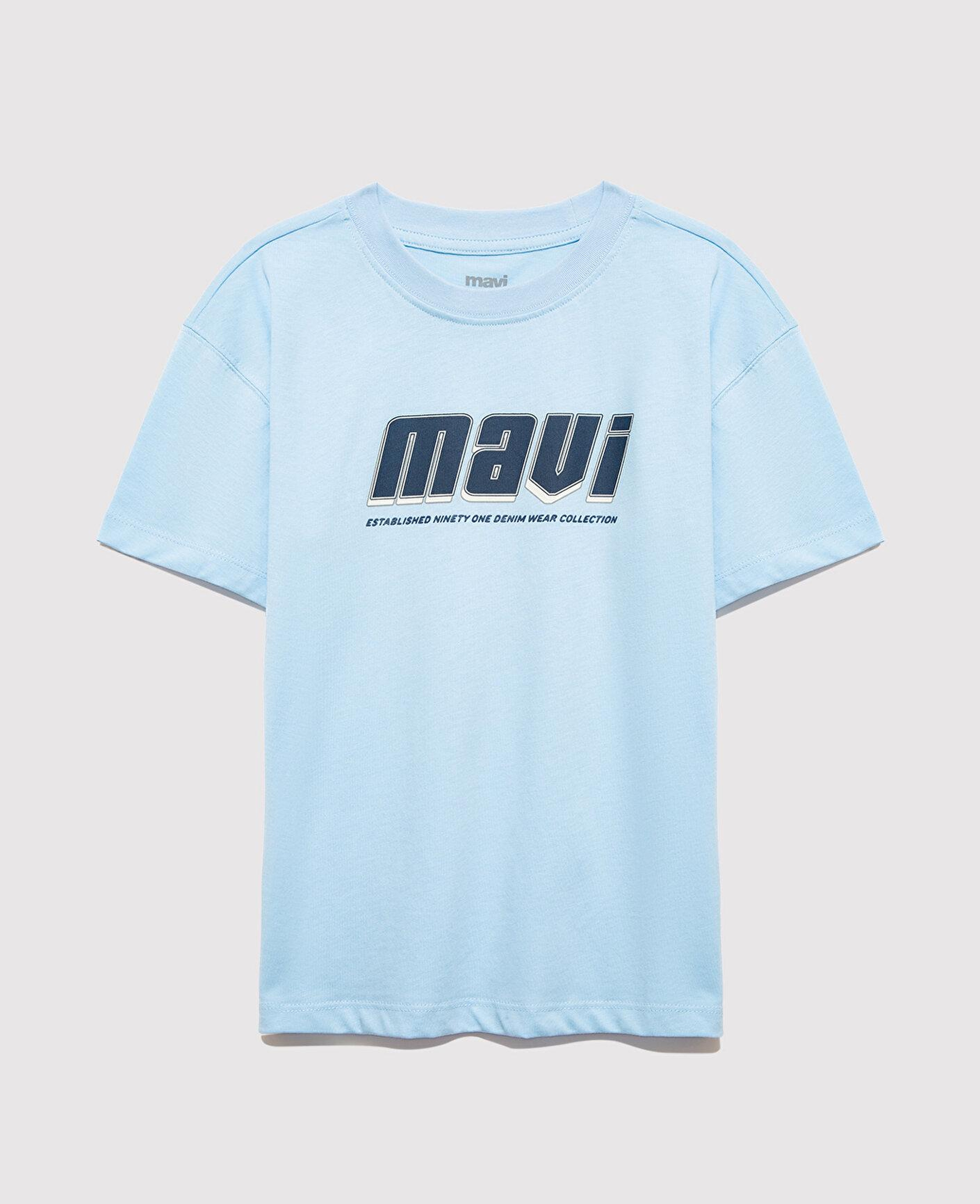 Mavi Mavi Baskılı Mavi Tişört Loose Fit / Bol Rahat Kesim 6610412-70817