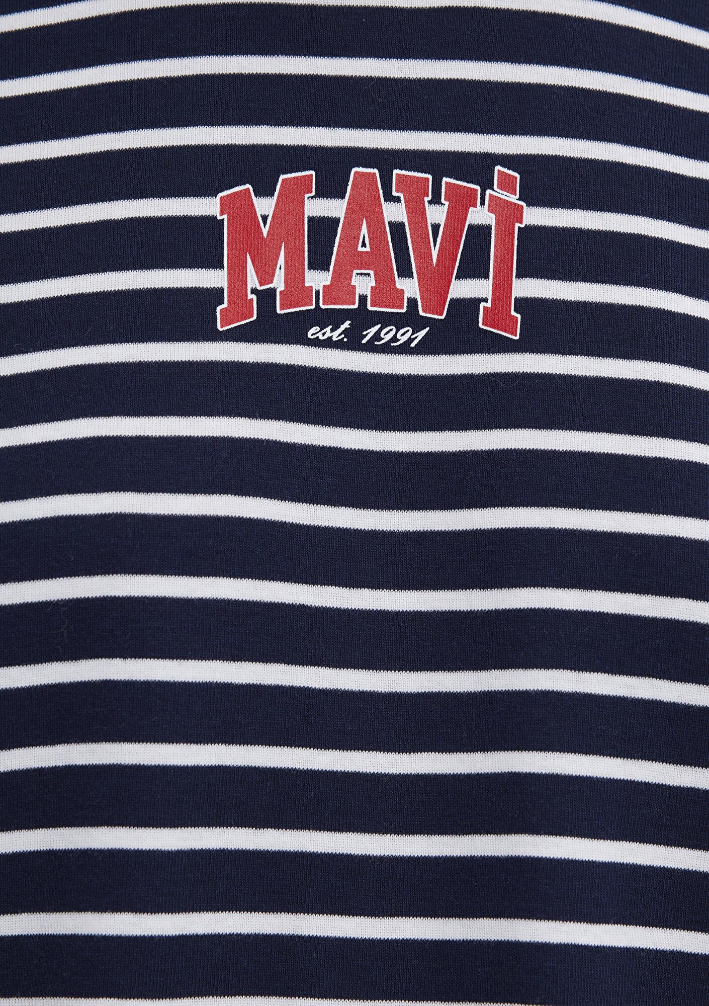 Mavi Mavi Logo Baskılı Lacivert Tişört Regular Fit / Normal Kesim 1613562-88030