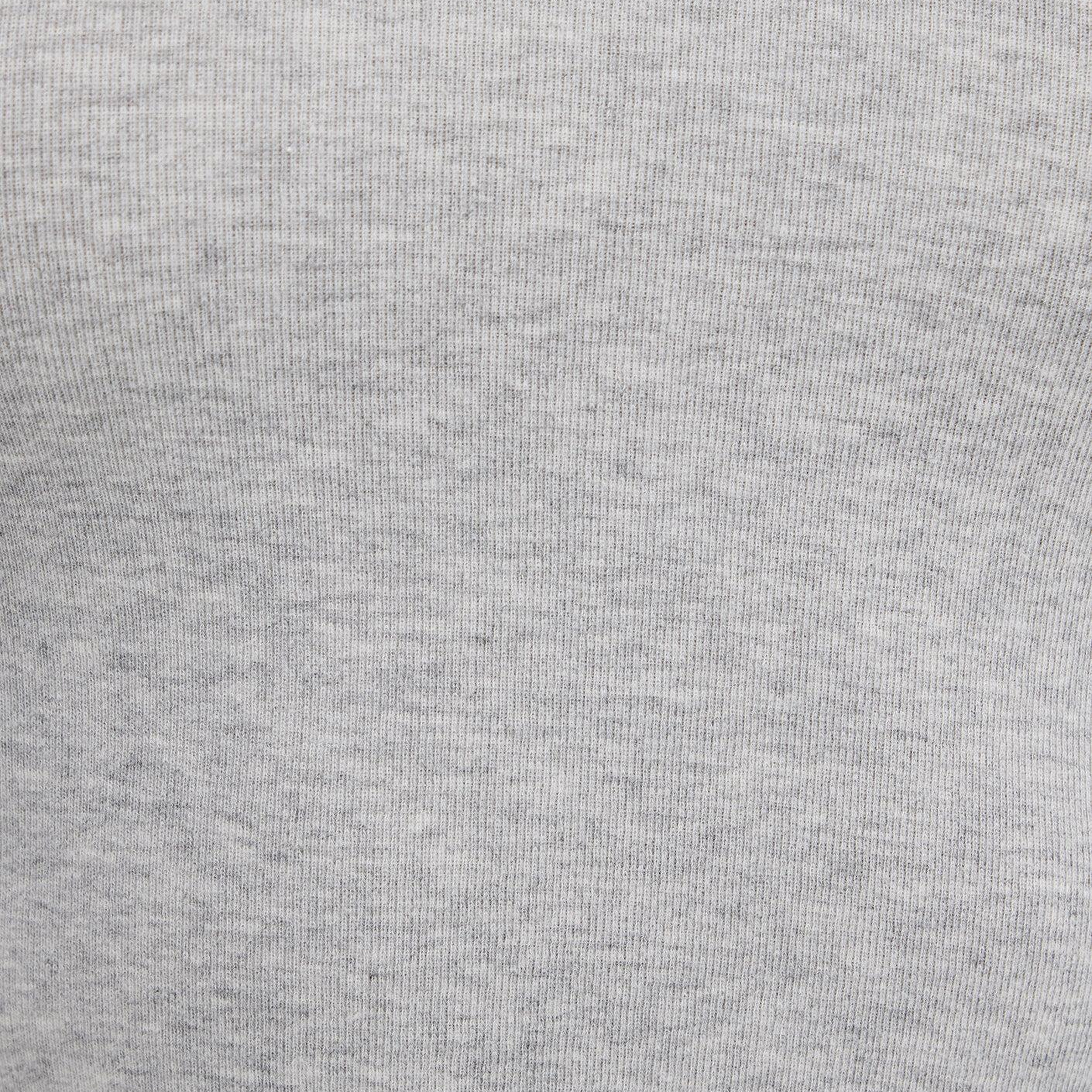 Mavi Uzun Kollu Gri Crop Basic Tişört Crop / Kısa Kesim 1612822-88467