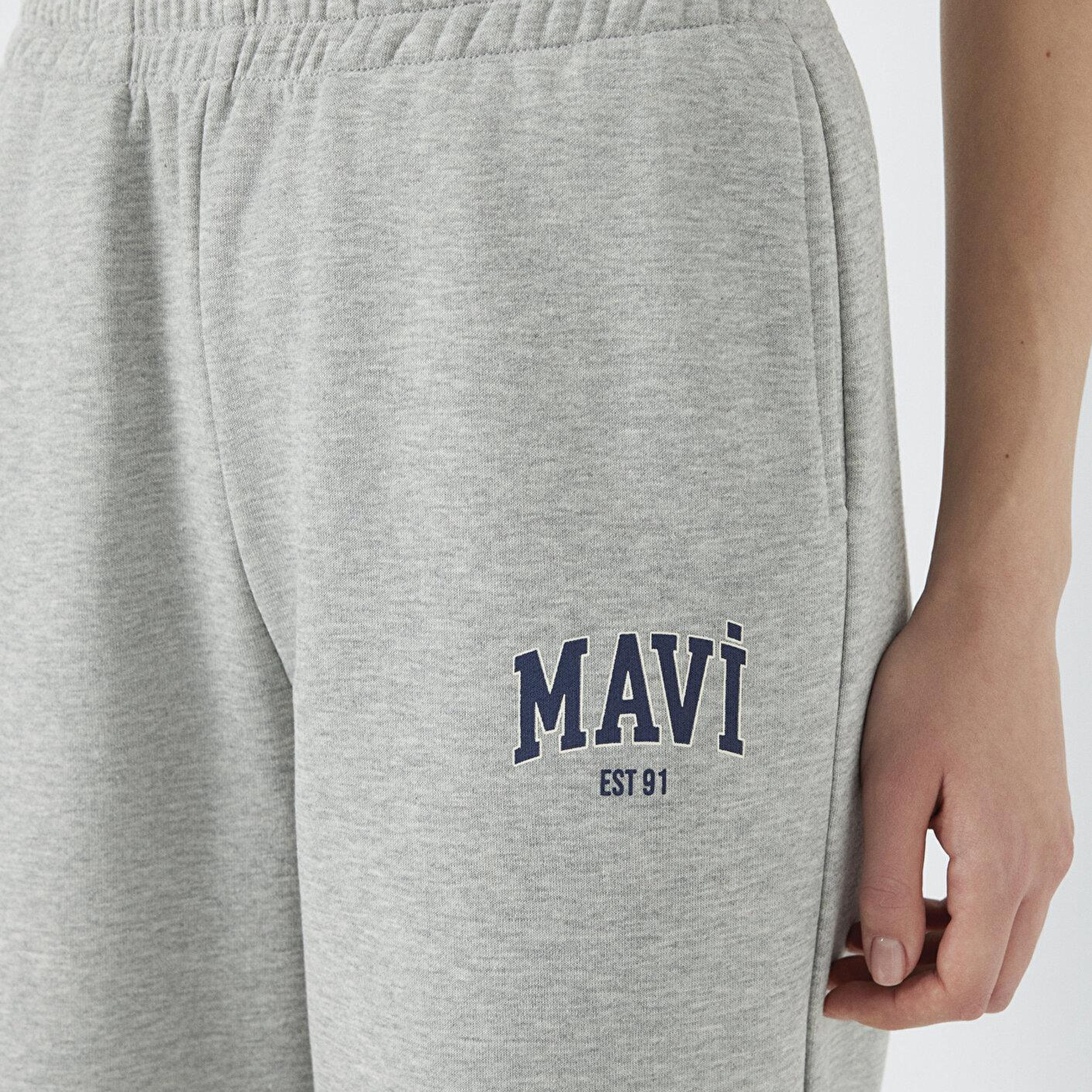 Mavi Mavi Logo Baskılı Gri Eşofman Altı 1010757-82816