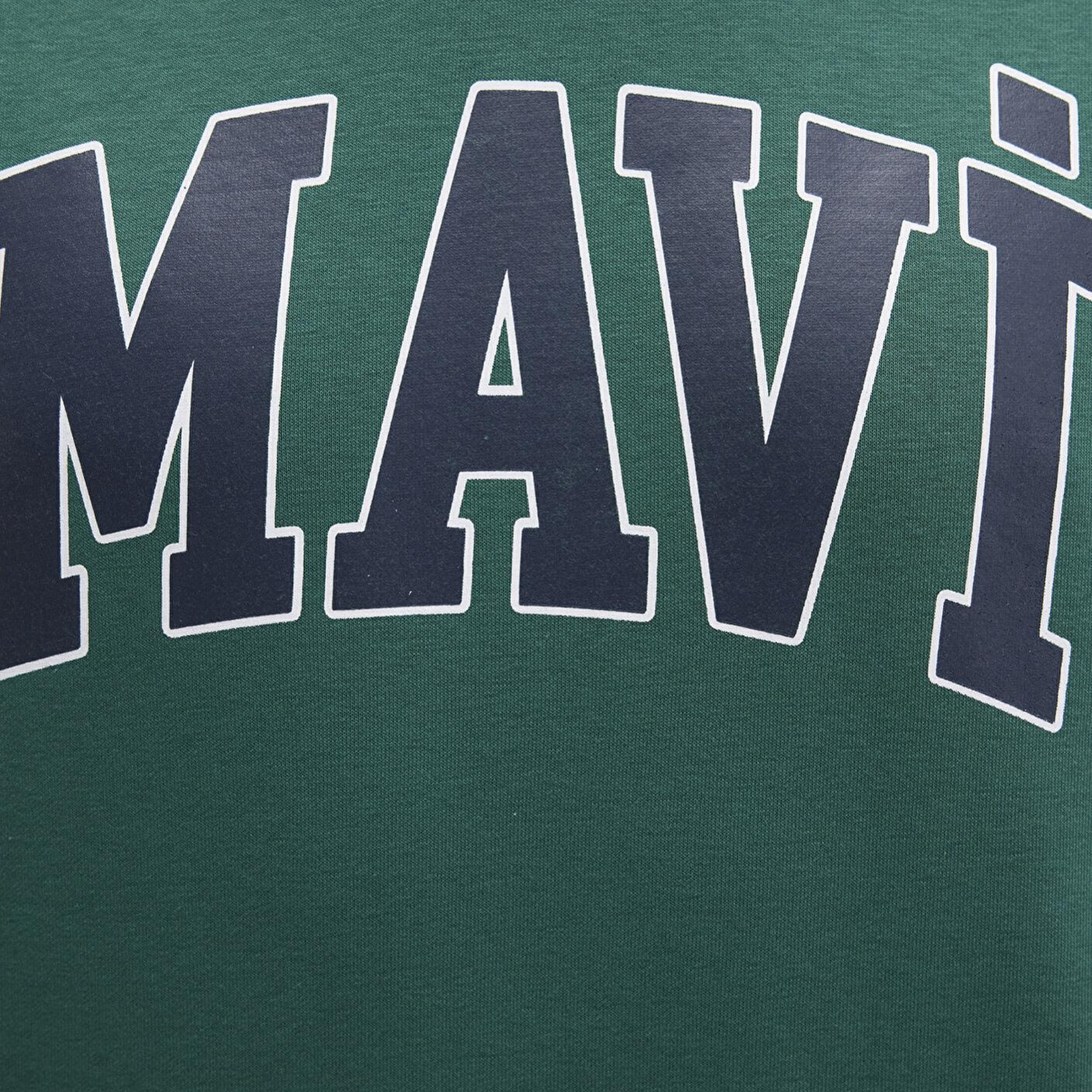 Mavi Mavi Logo Baskılı Kapüşonlu Yeşil Sweatshirt 067149-71874