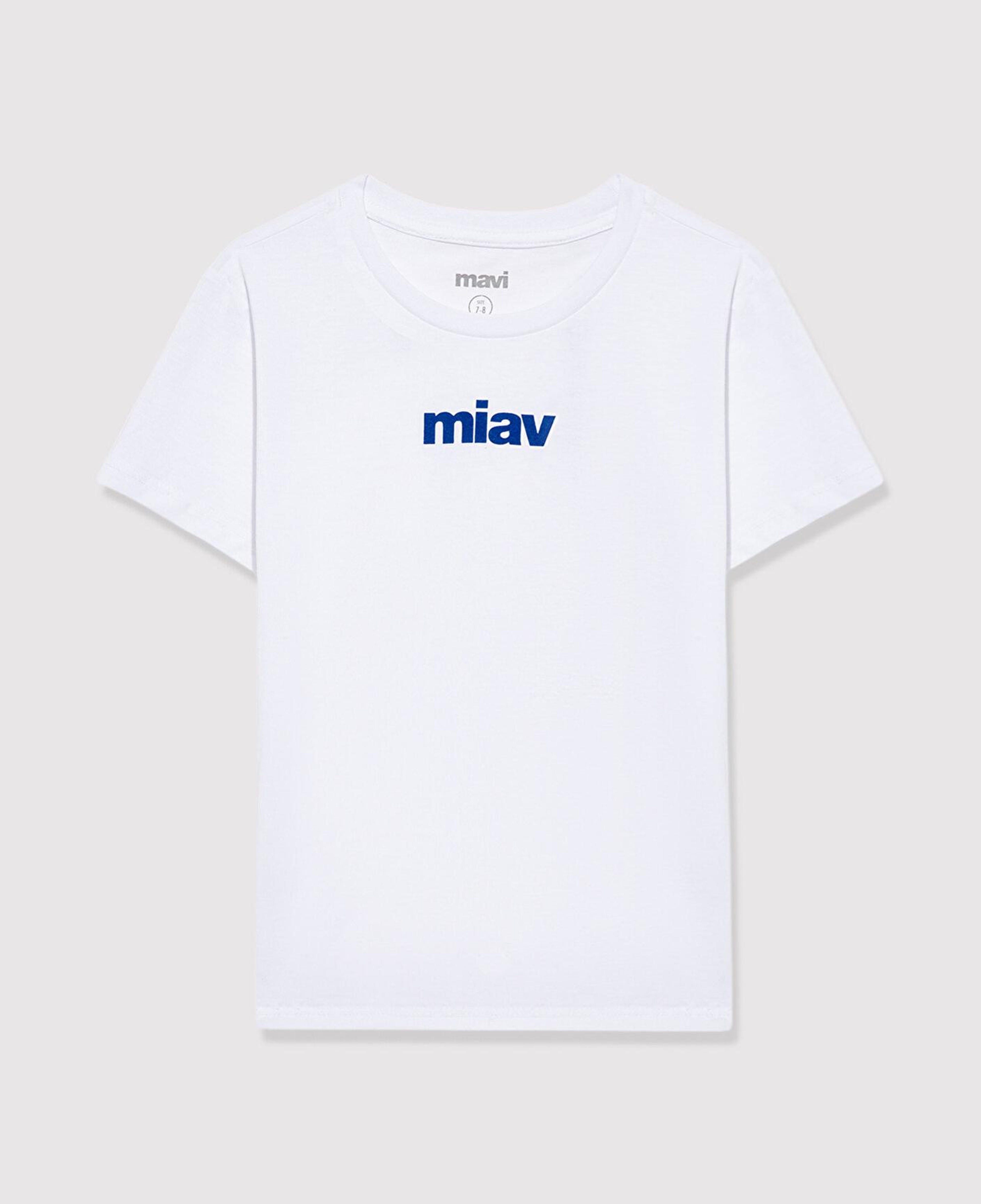 Mavi Miav Baskılı Beyaz Çocuk Tişört Regular Fit / Normal Kesim 66332620