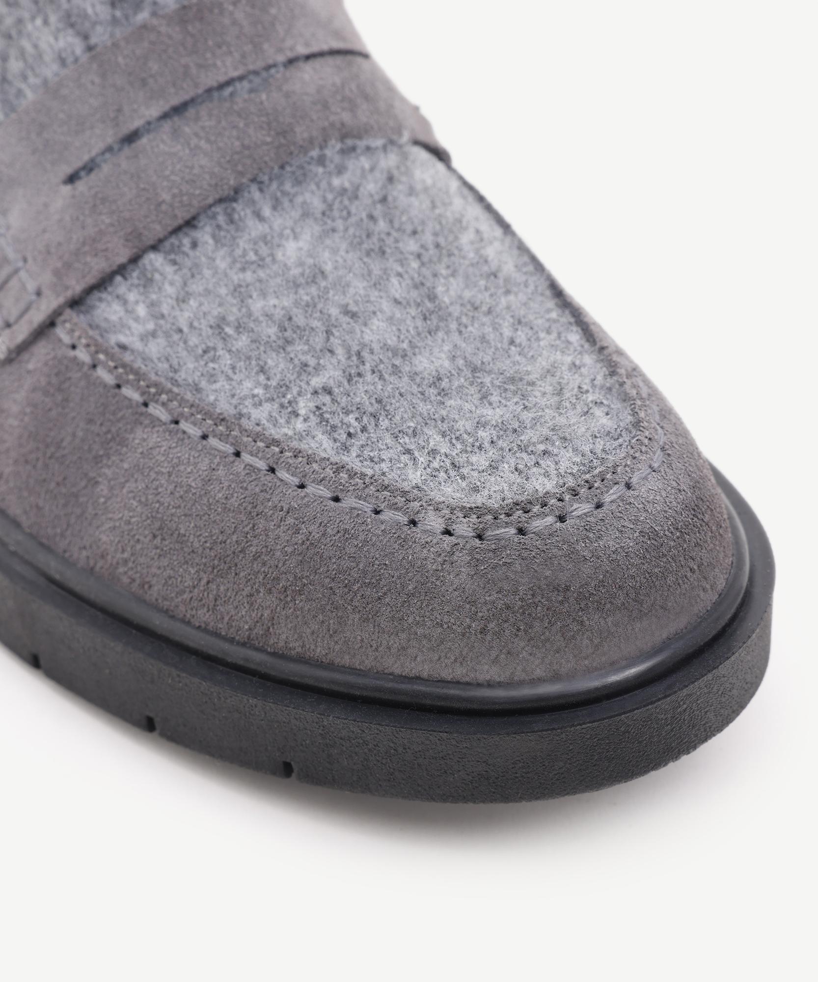 YARGICI Keçe Detaylı Deri Loafer