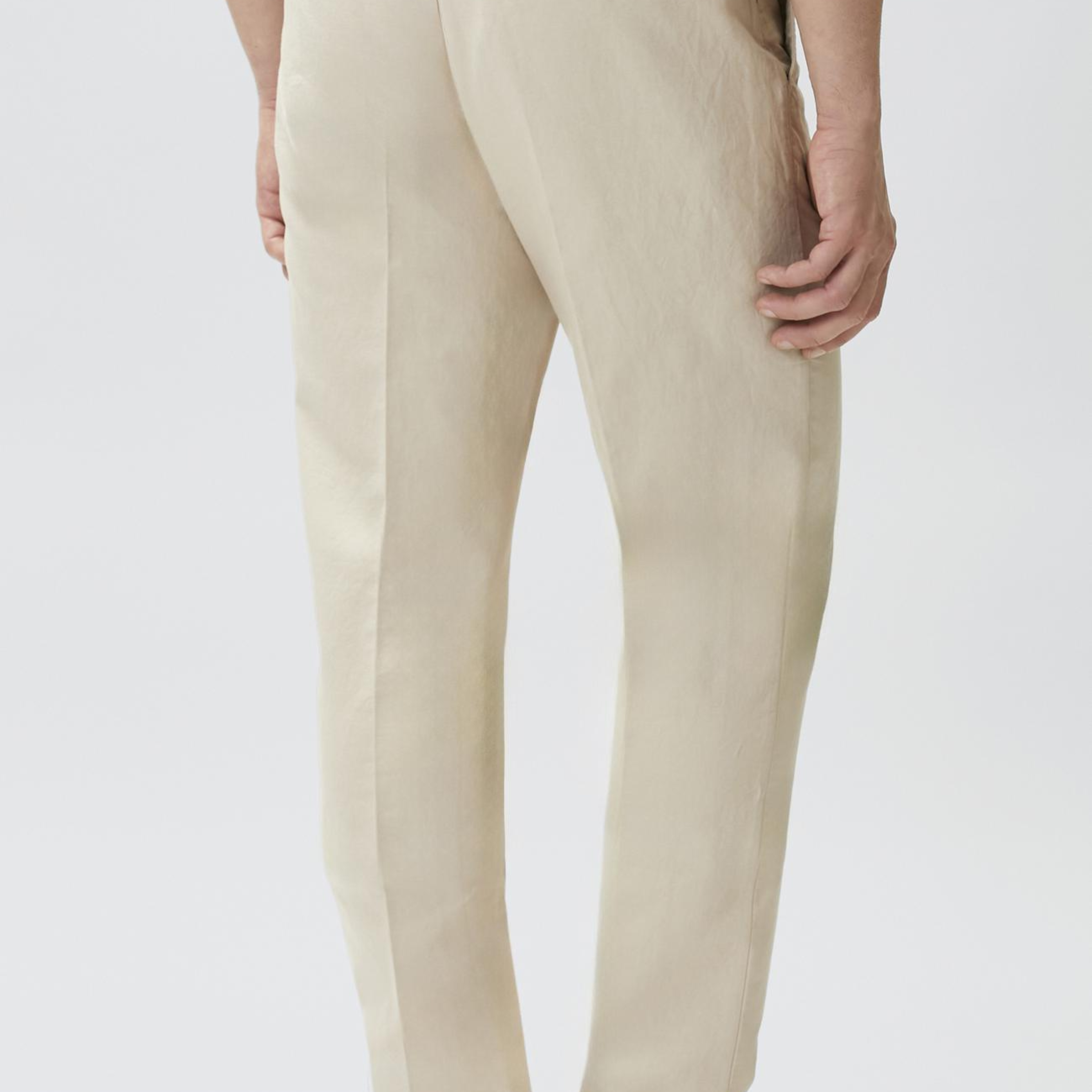 Network Erkek Taş Pilili Keten Karışımlı Chino Casual Pantolon