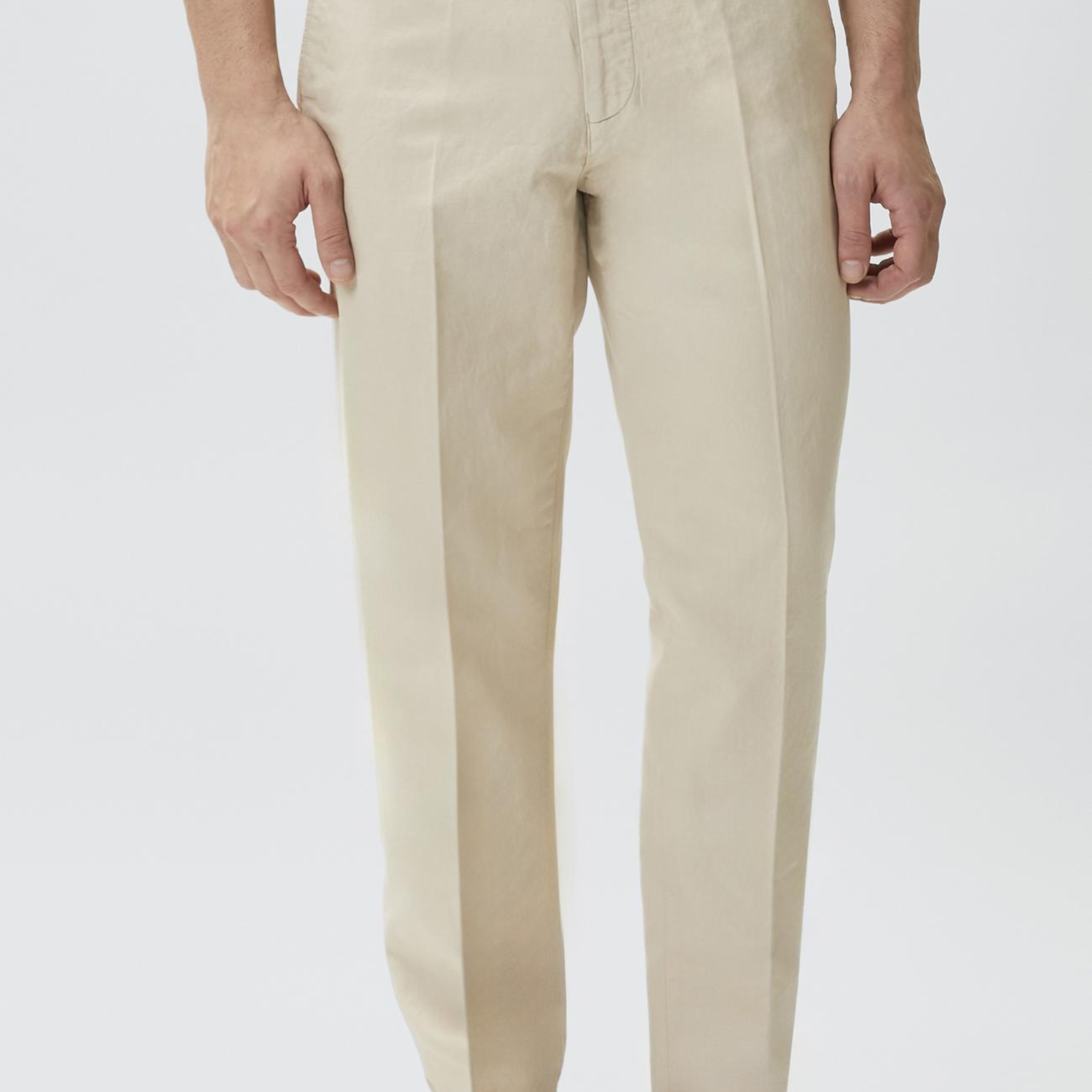 Network Erkek Taş Pilili Keten Karışımlı Chino Casual Pantolon
