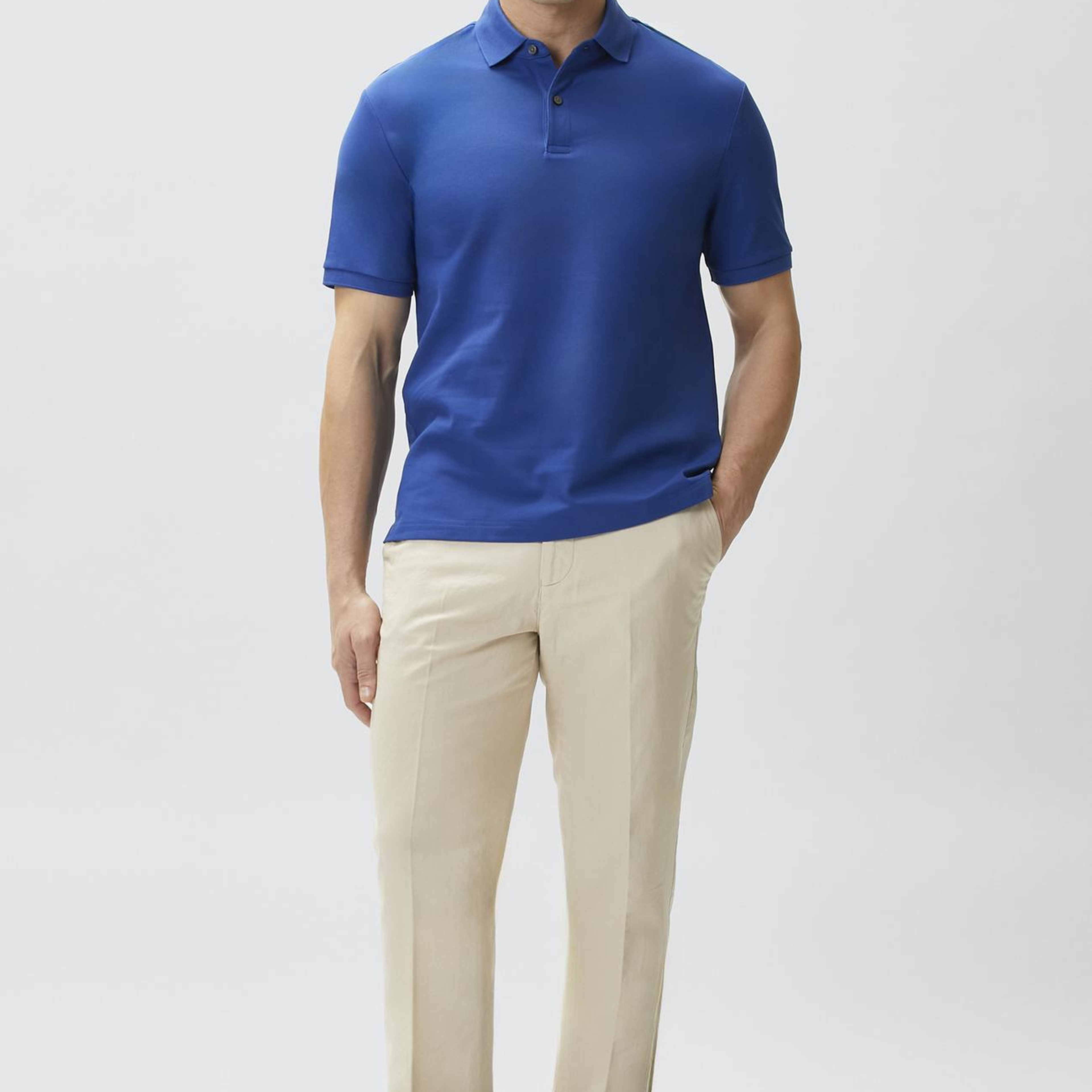 Network Erkek Saks Polo Yaka Pike T-shirt