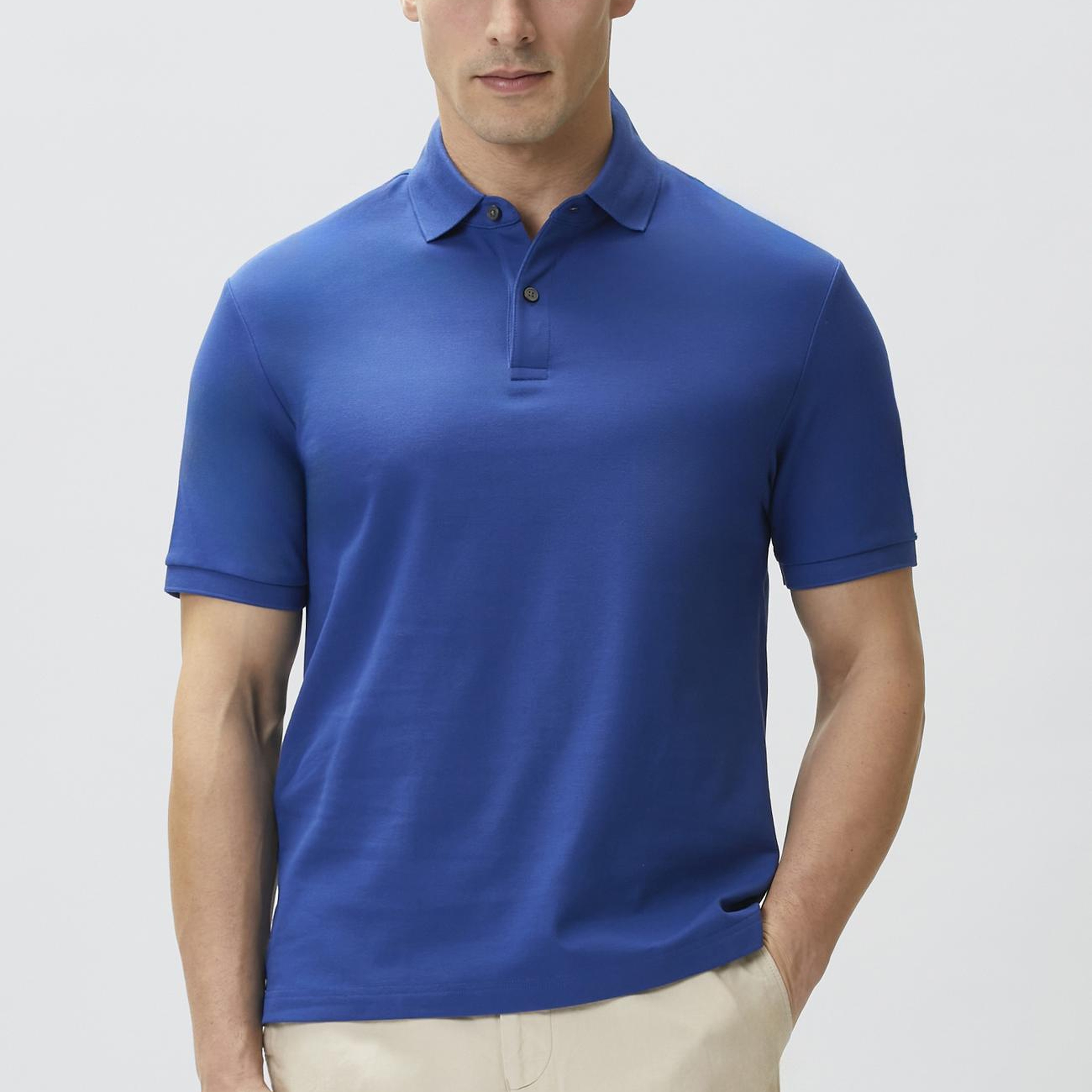 Network Erkek Saks Polo Yaka Pike T-shirt