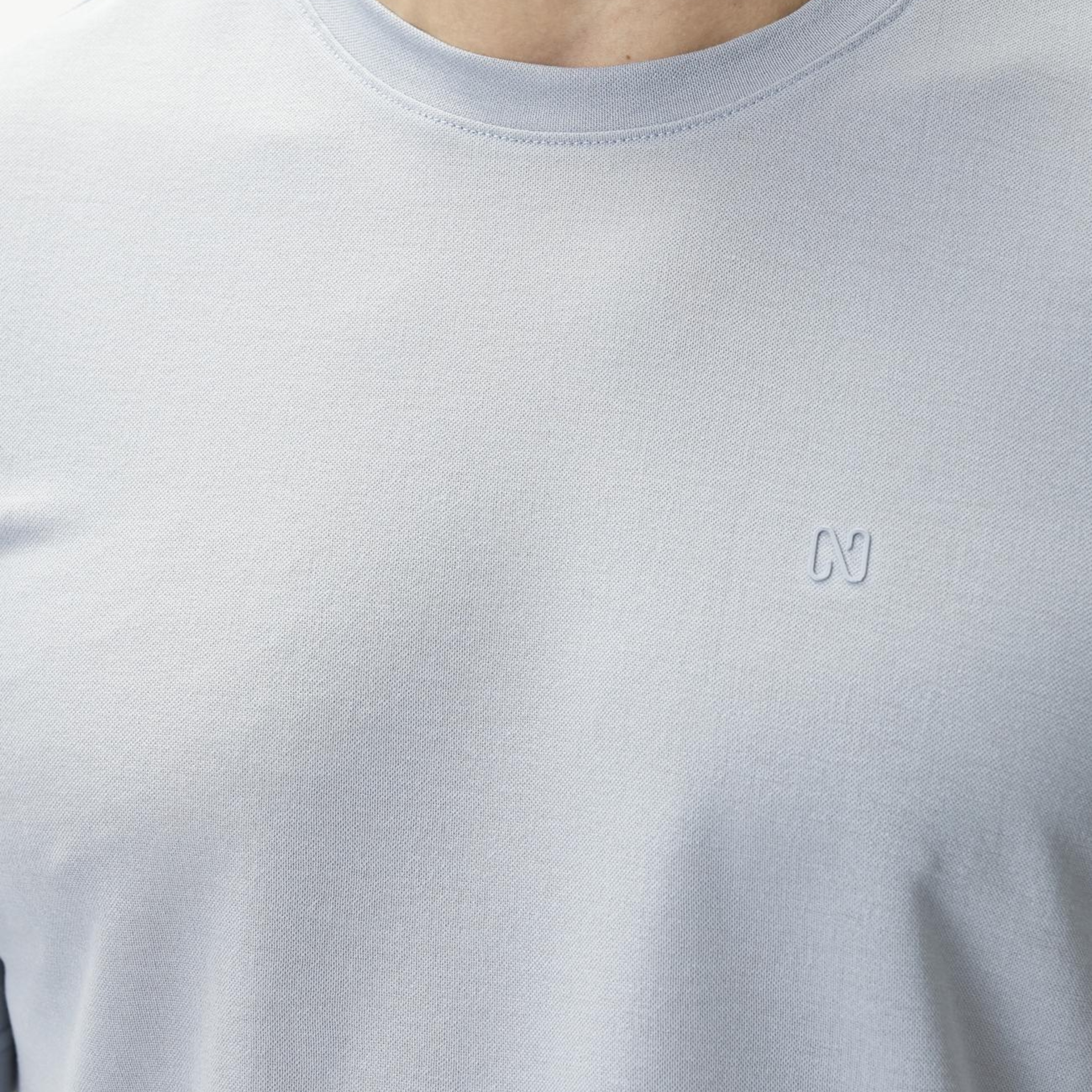 Network Erkek Comfort Fit Açık Mavi Bisiklet Yaka T-shirt