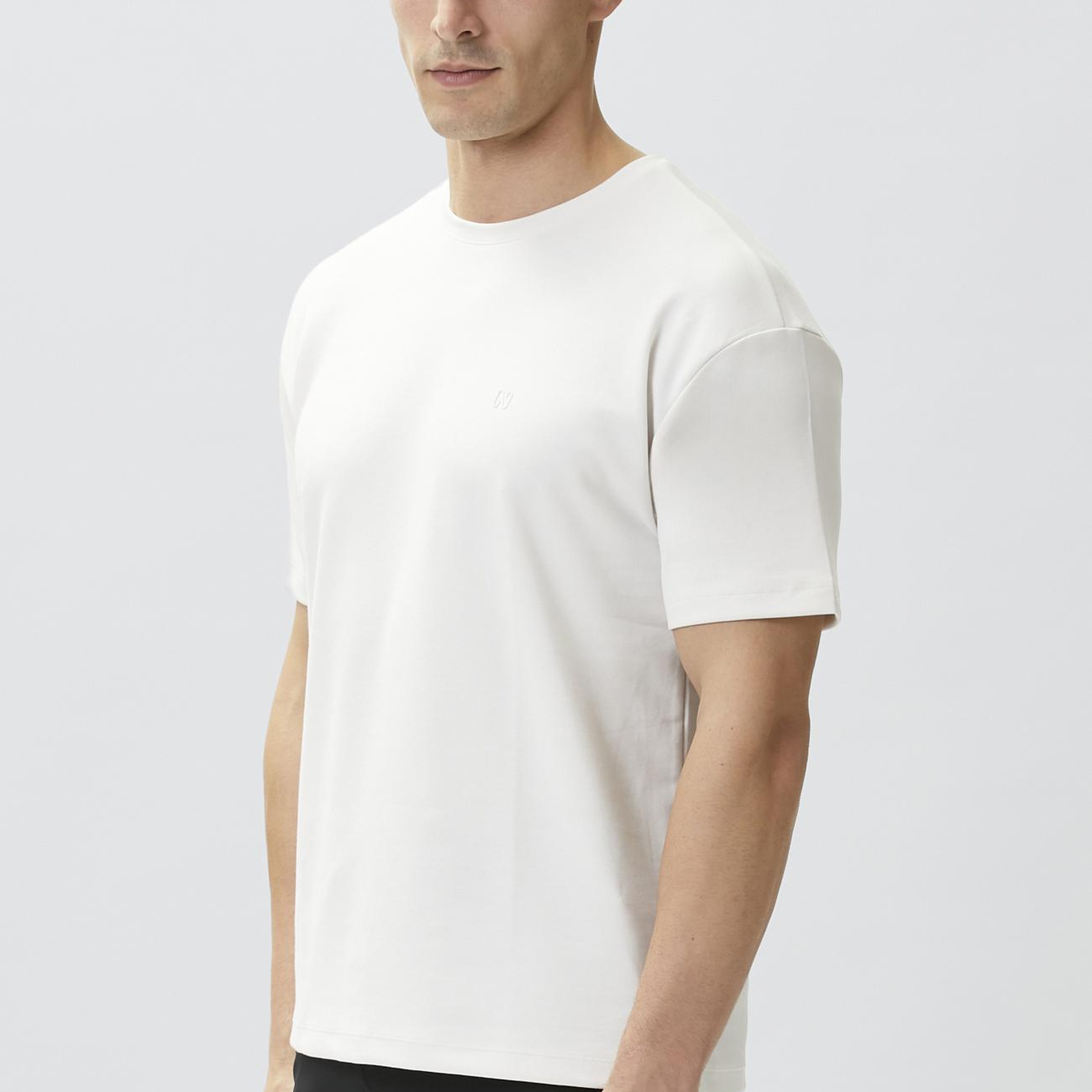 Network Erkek Comfort Fit Basic Kırık Beyaz T-shirt