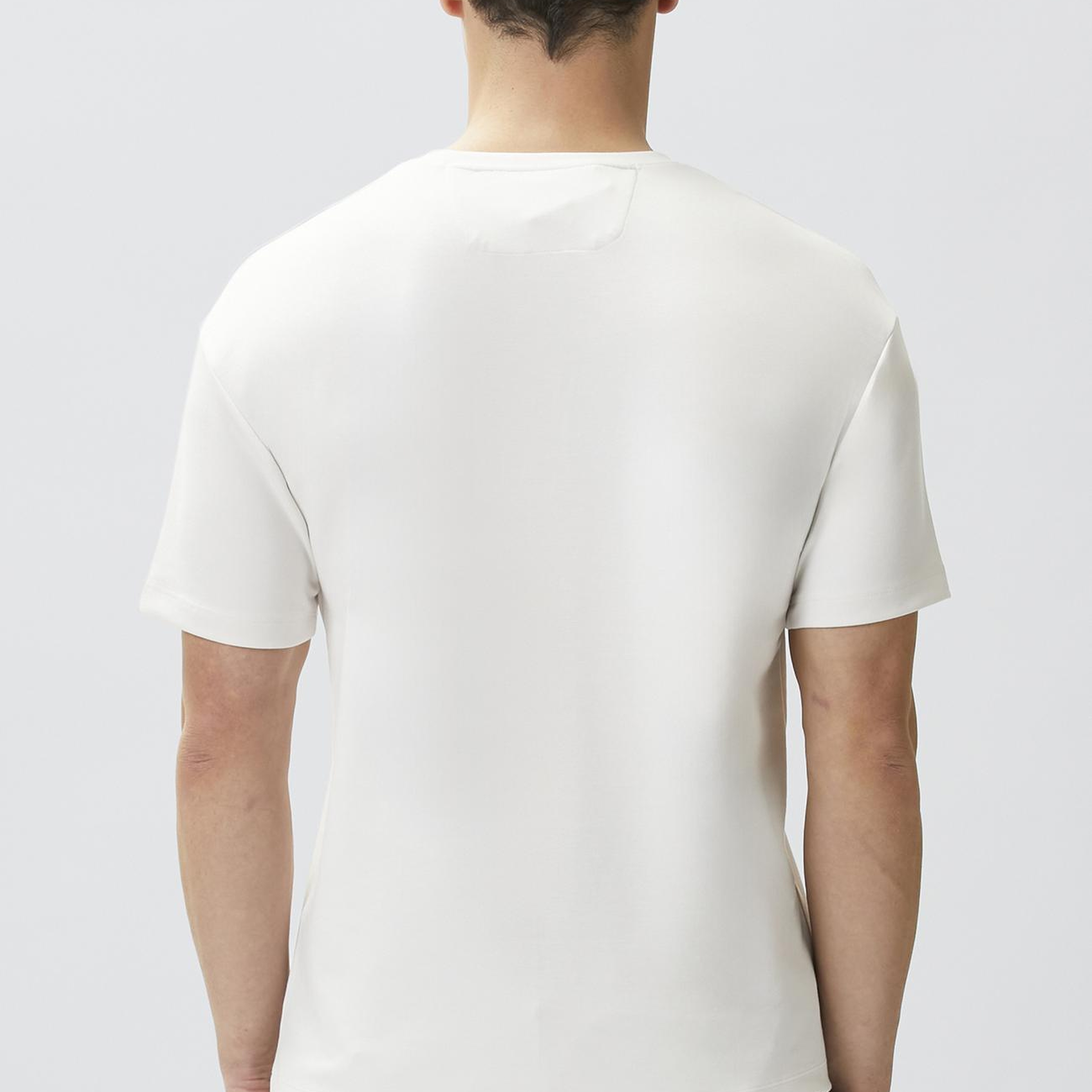 Network Erkek Comfort Fit Basic Kırık Beyaz T-shirt