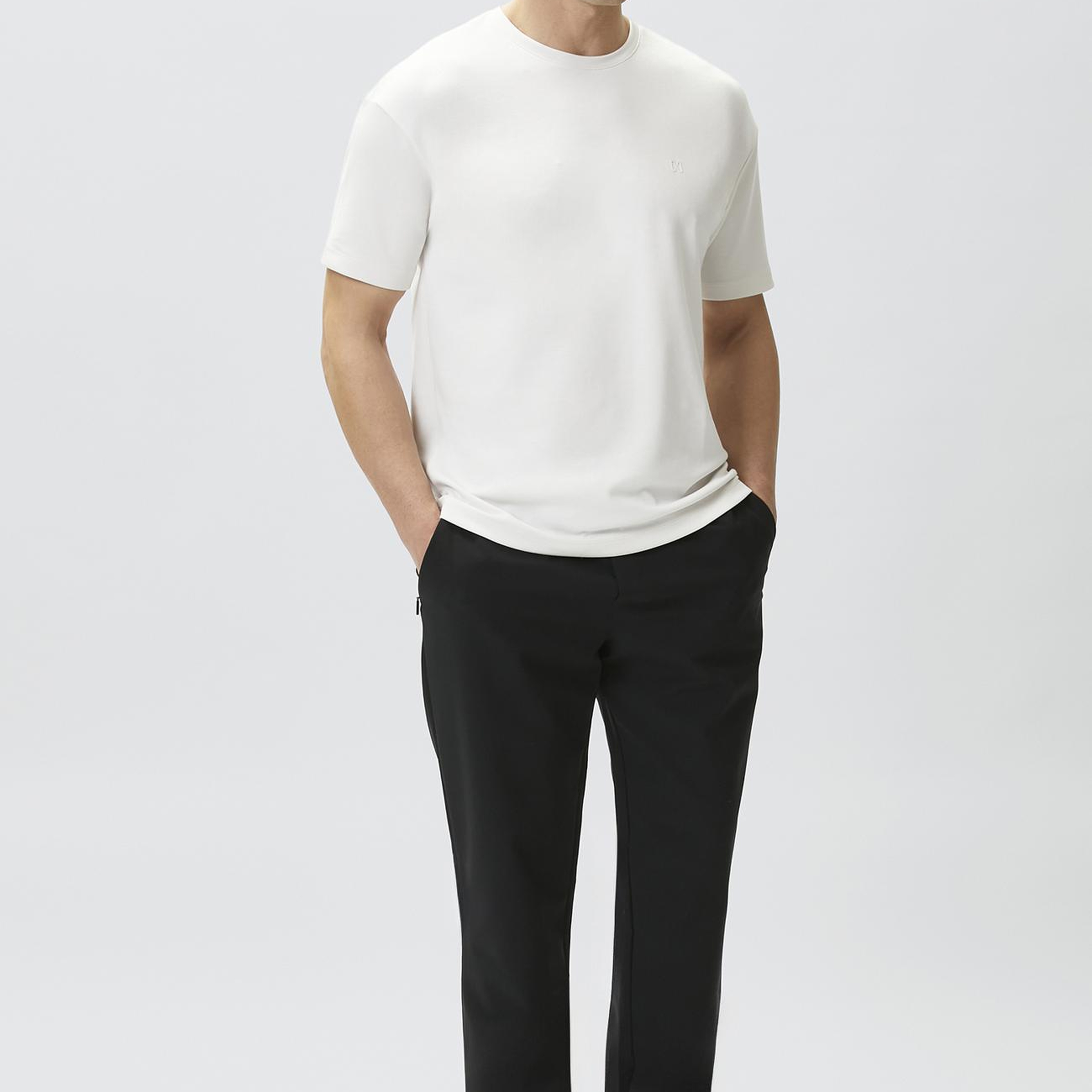 Network Erkek Comfort Fit Basic Kırık Beyaz T-shirt