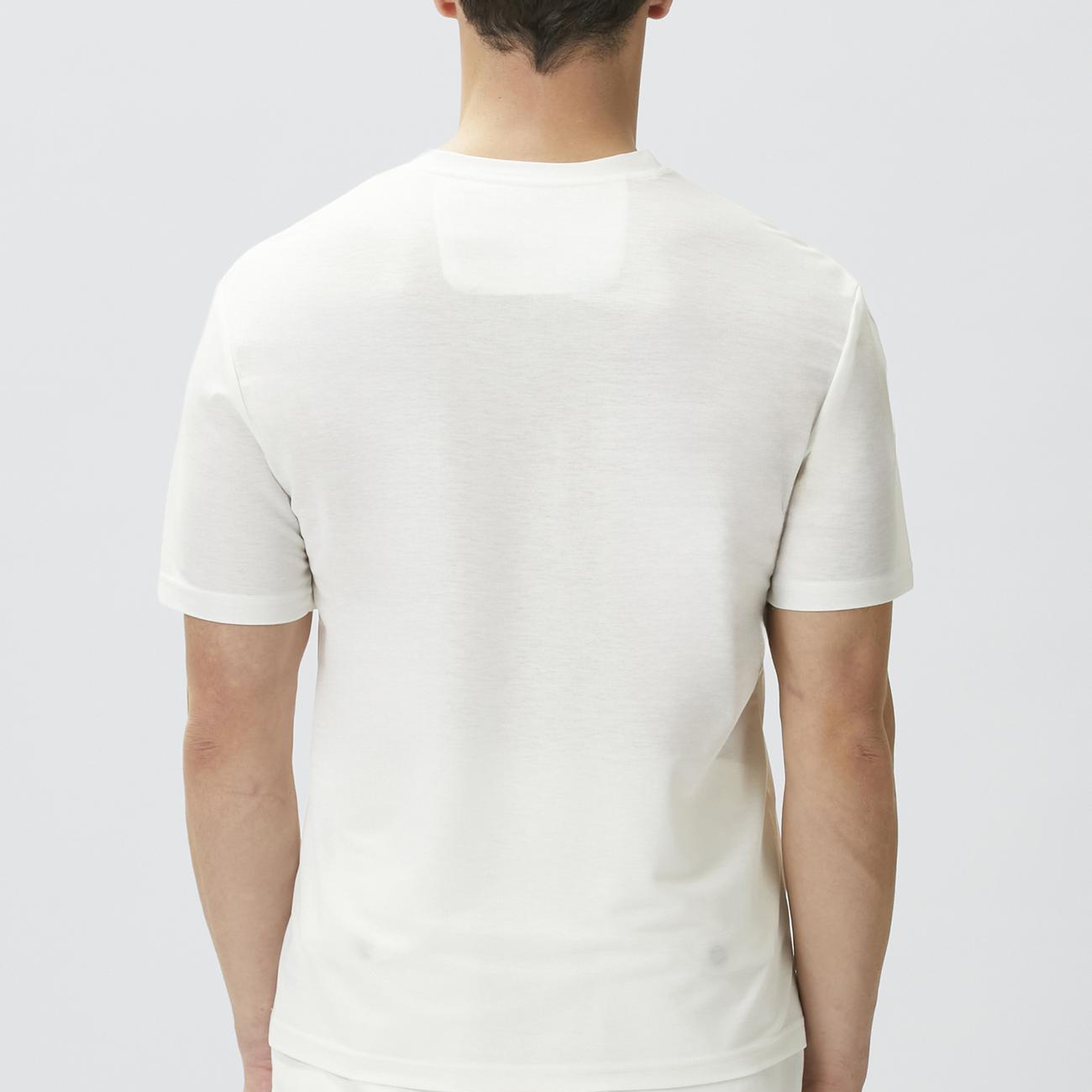 Network Erkek Comfort Fit Kırık Beyaz Bisiklet Yaka T-shirt