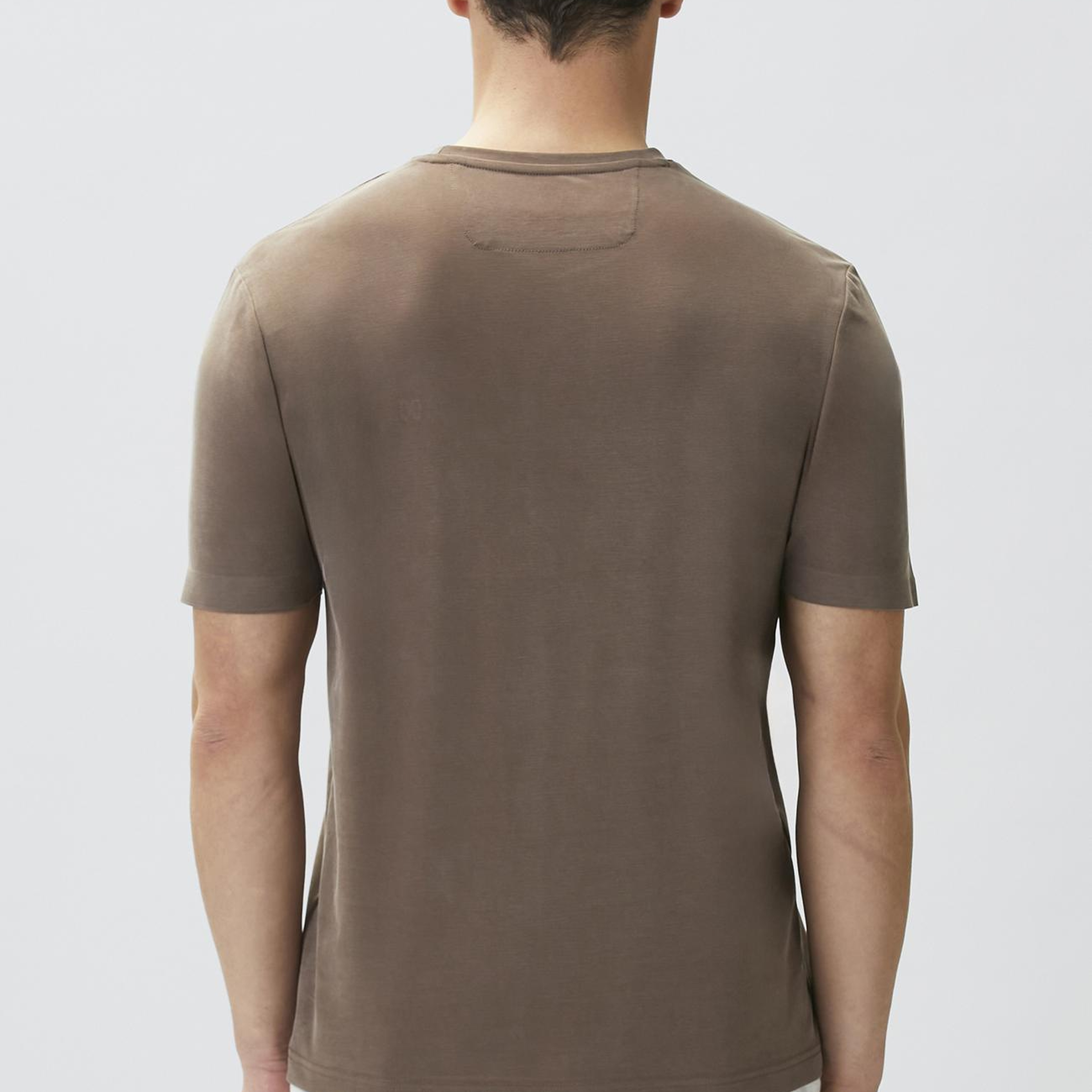Network Erkek Kahverengi Cupro Teknik T-shirt