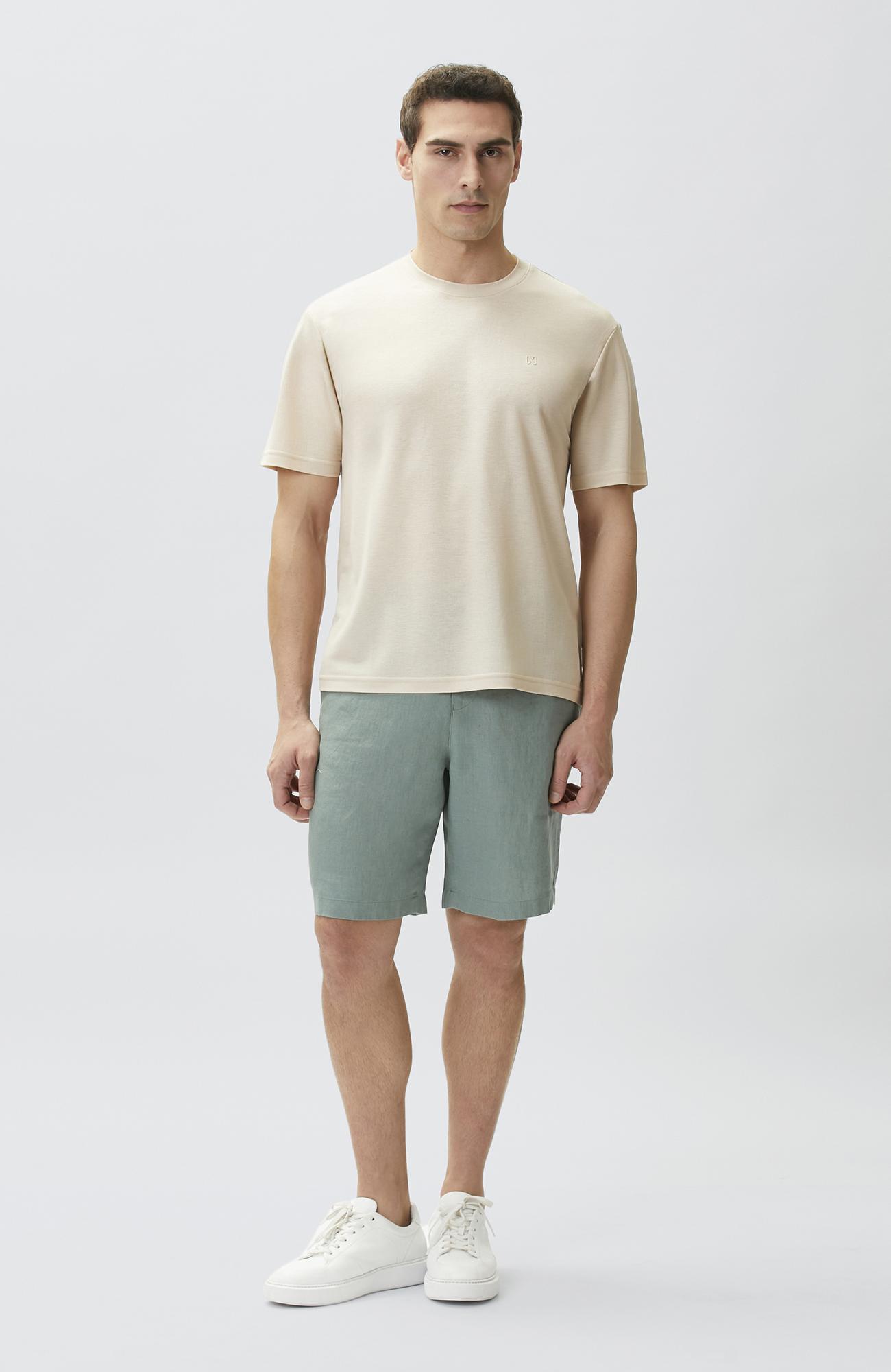 Network Erkek Comfort Fit Bej Bisiklet Yaka T-shirt