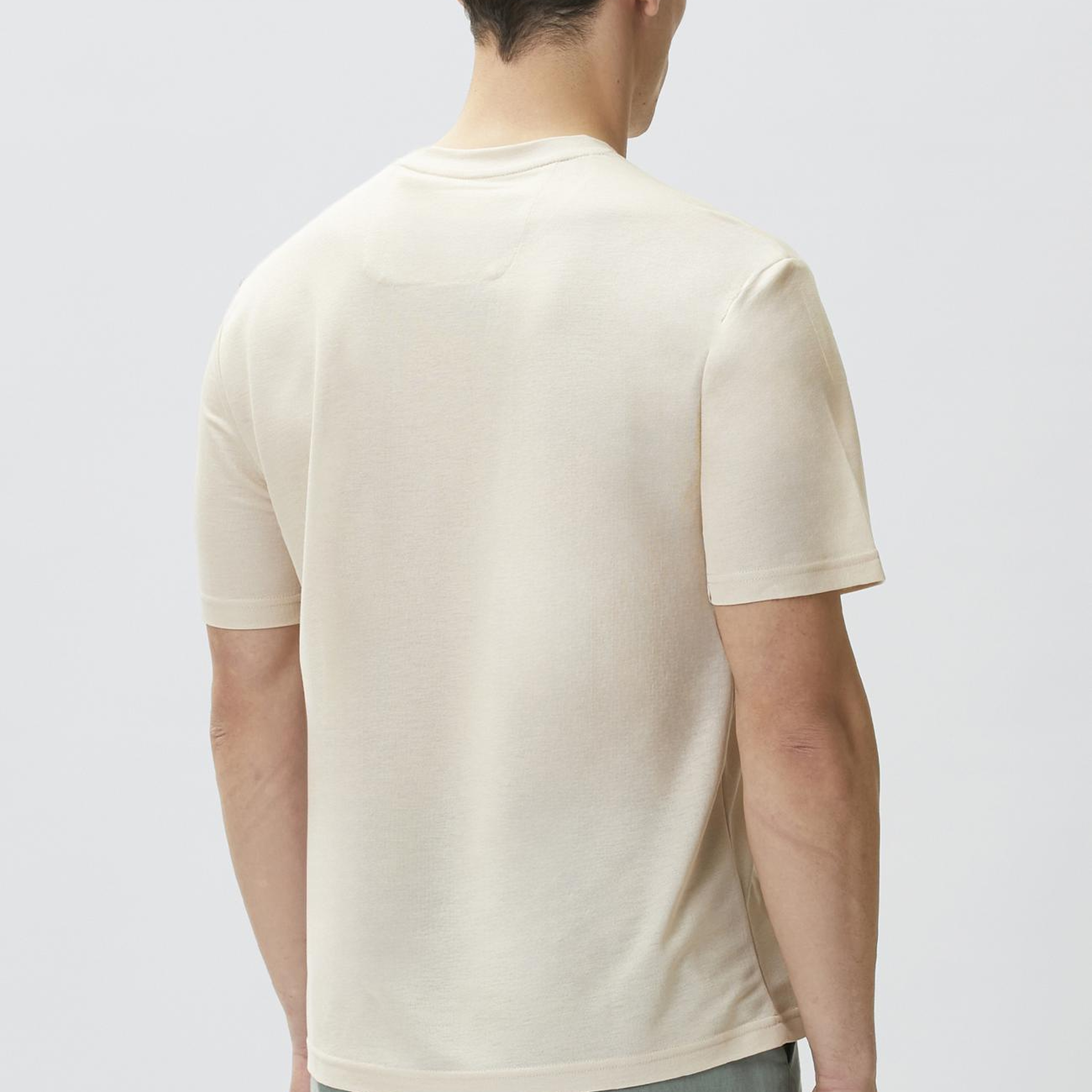 Network Erkek Comfort Fit Bej Bisiklet Yaka T-shirt
