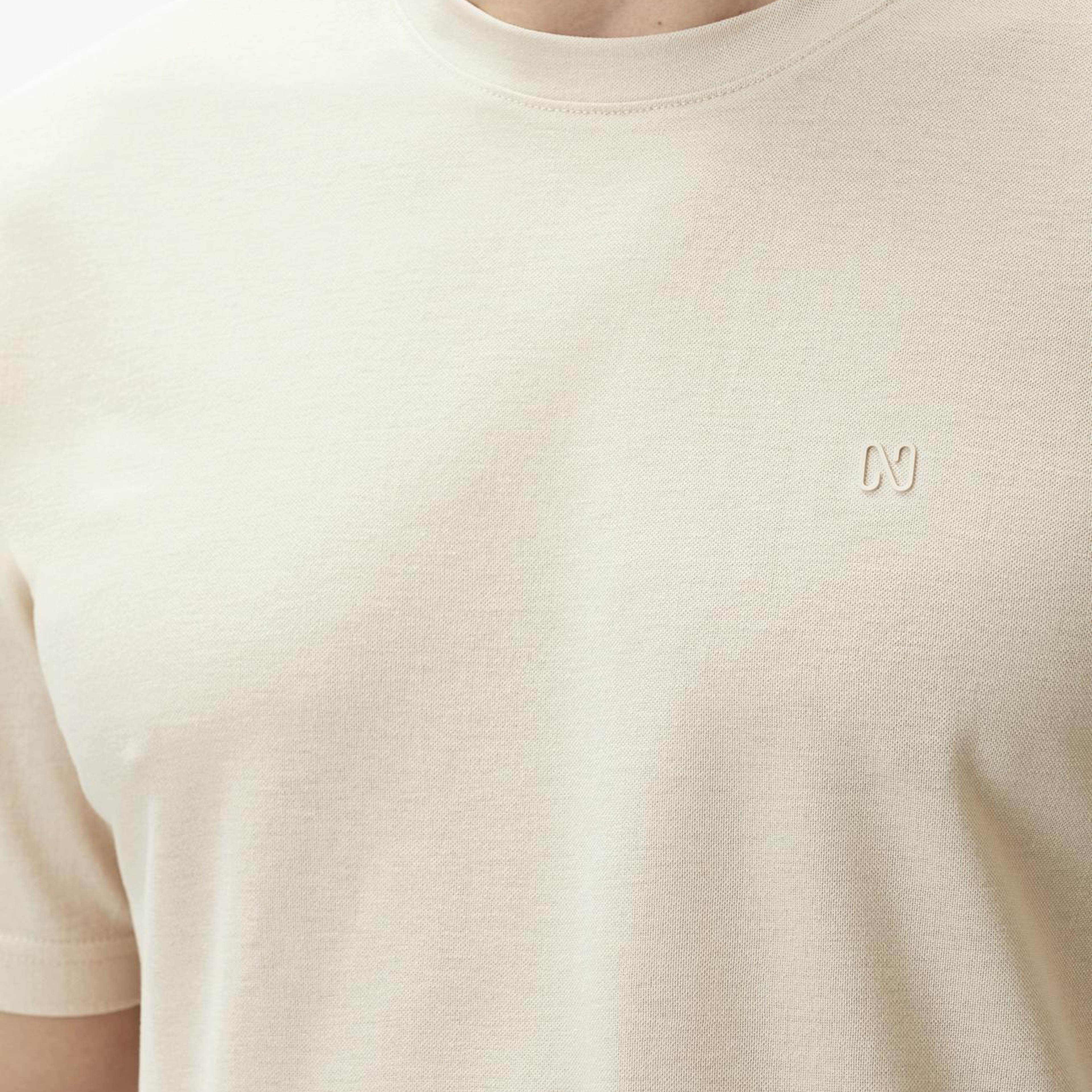 Network Erkek Comfort Fit Bej Bisiklet Yaka T-shirt