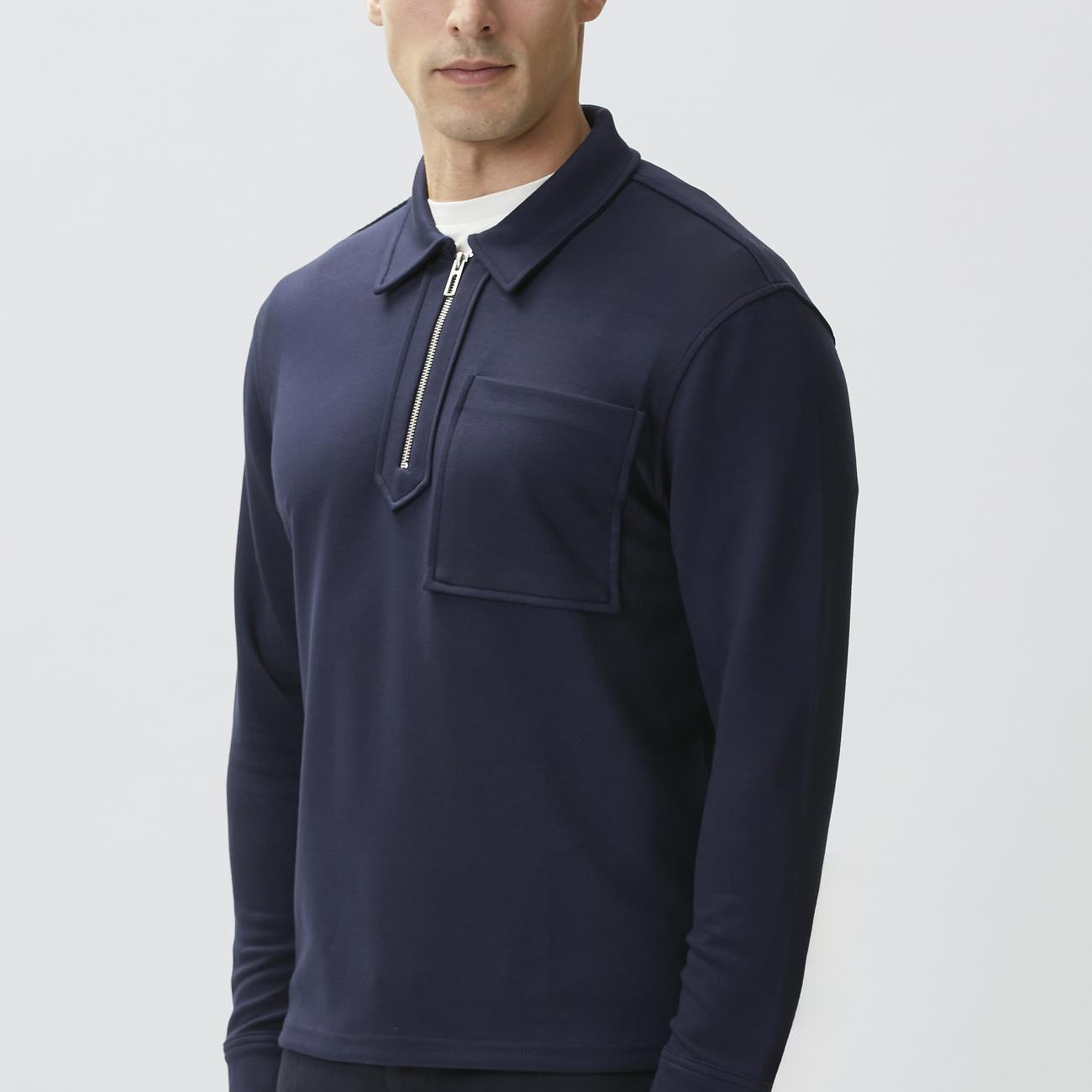 Network Erkek Lacivert Dik Yaka Sweatshirt