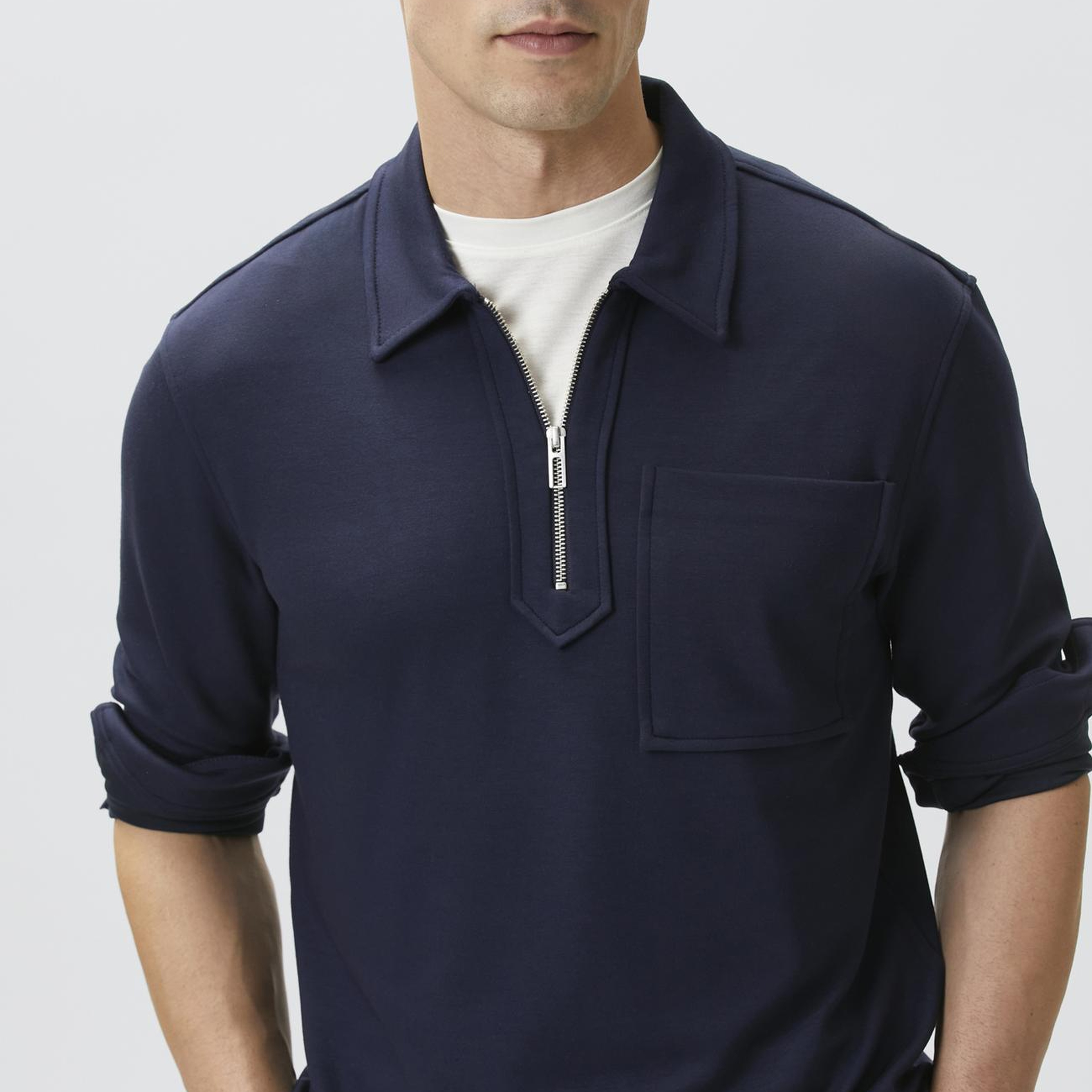 Network Erkek Lacivert Dik Yaka Sweatshirt