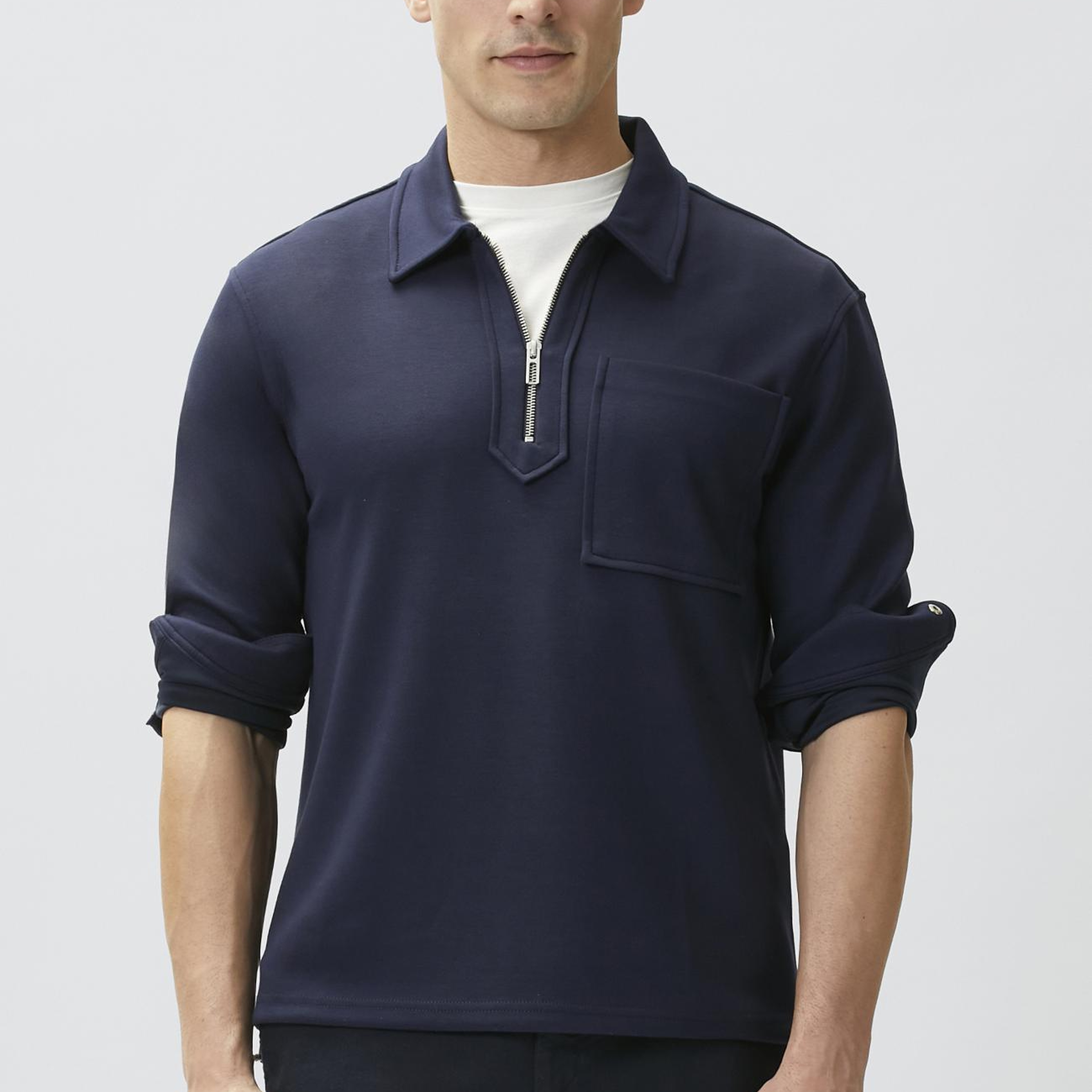 Network Erkek Lacivert Dik Yaka Sweatshirt