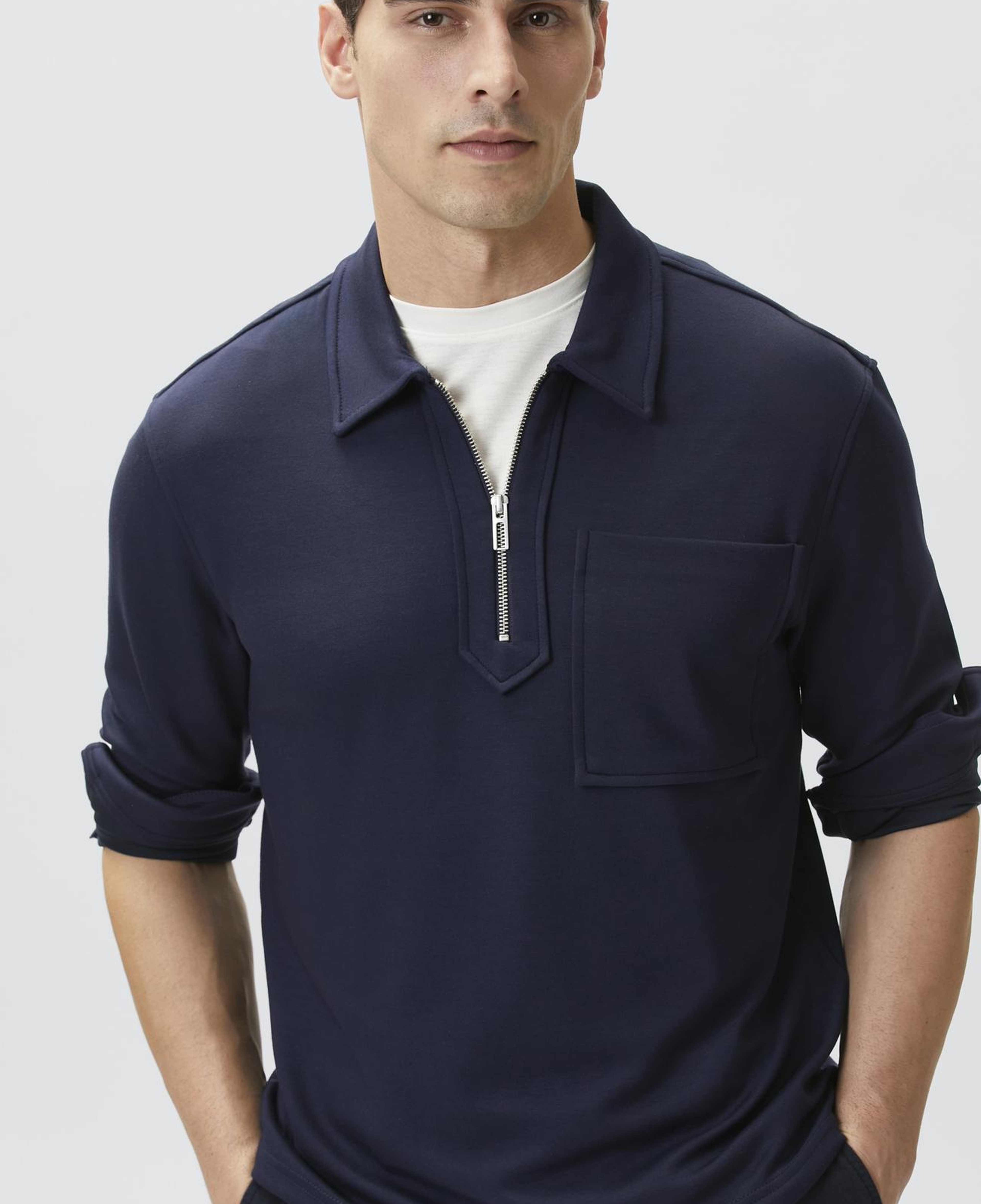 Network Erkek Lacivert Dik Yaka Sweatshirt