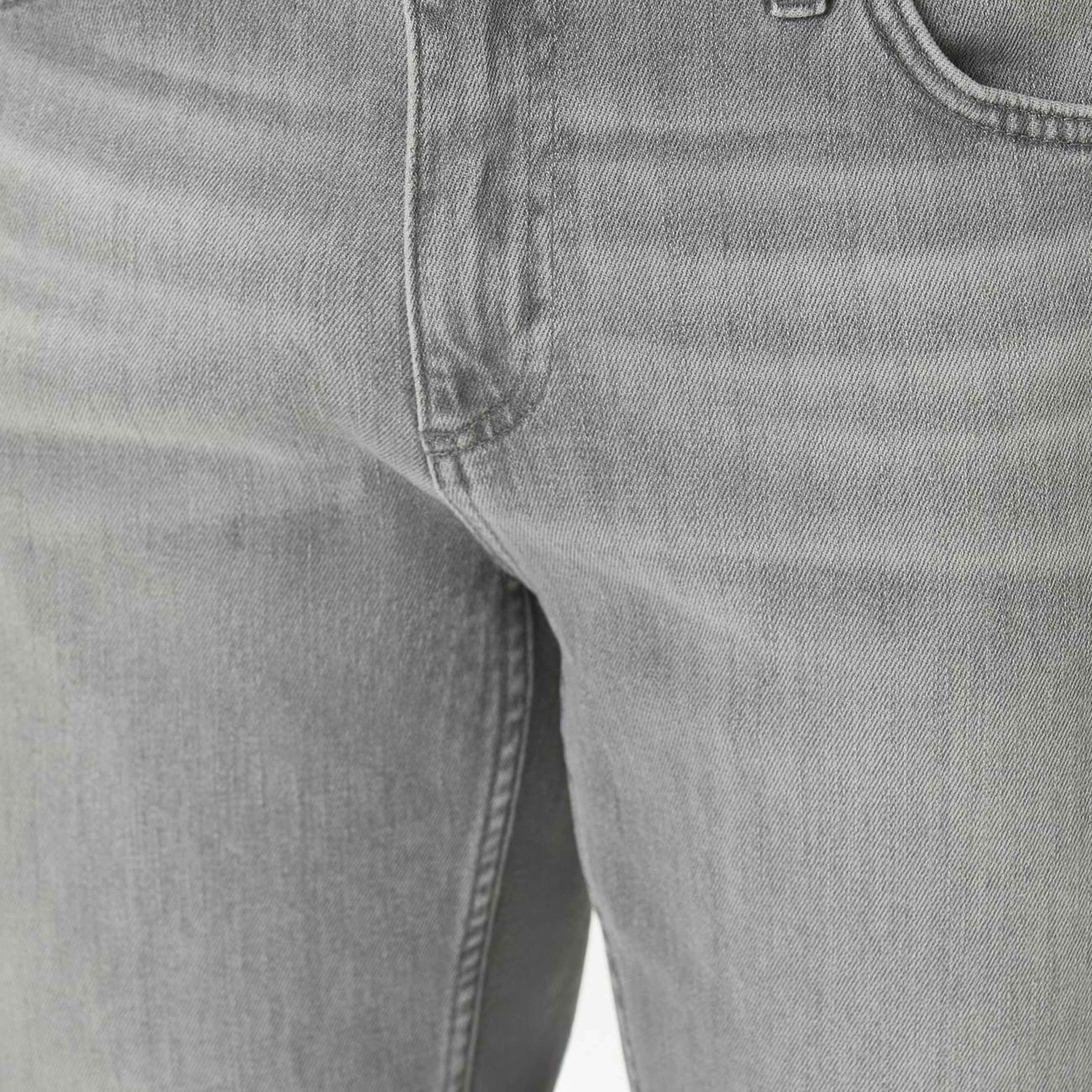 Network Erkek Slim Fit Açık Gri 5 Cepli Denim Pantolon