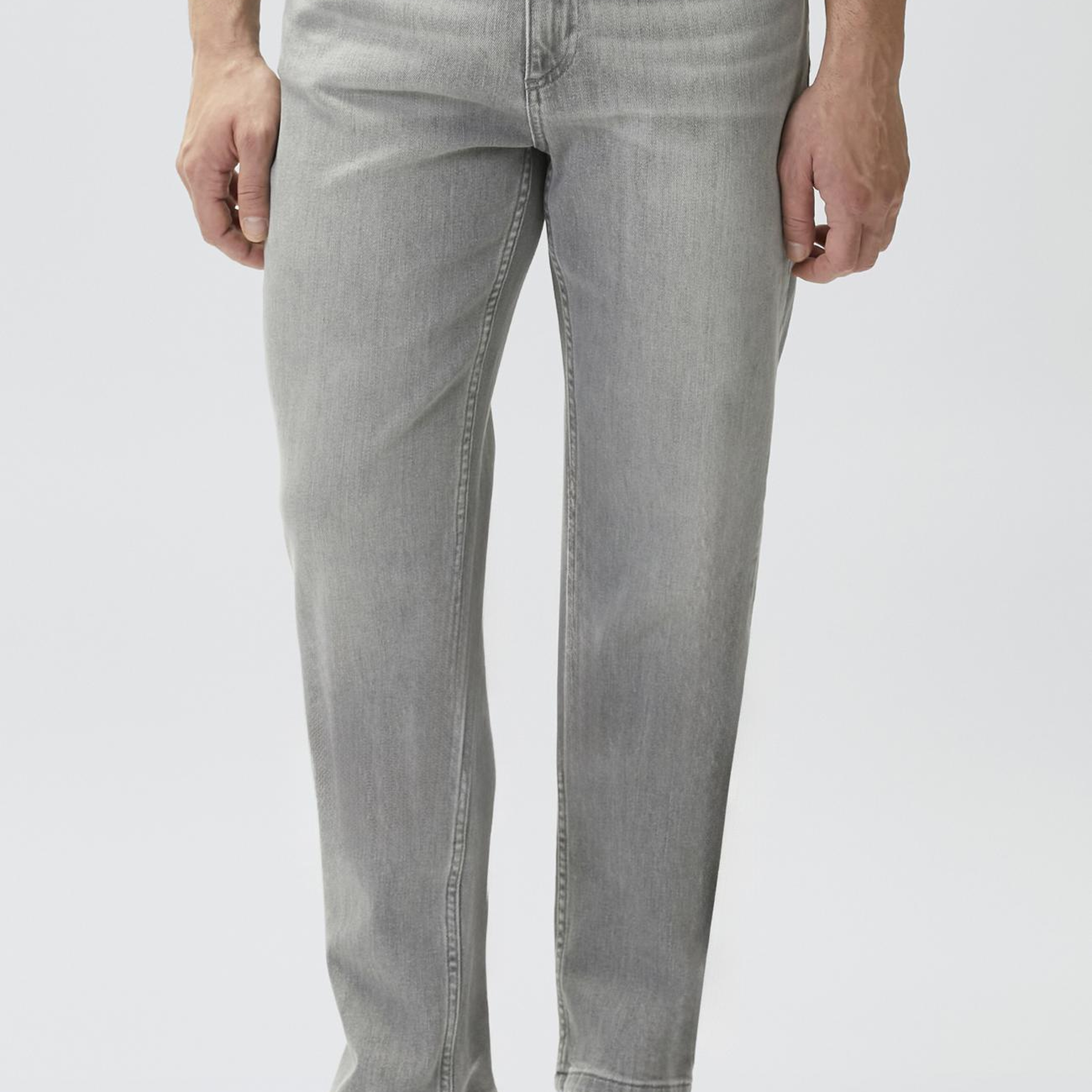 Network Erkek Slim Fit Açık Gri 5 Cepli Denim Pantolon