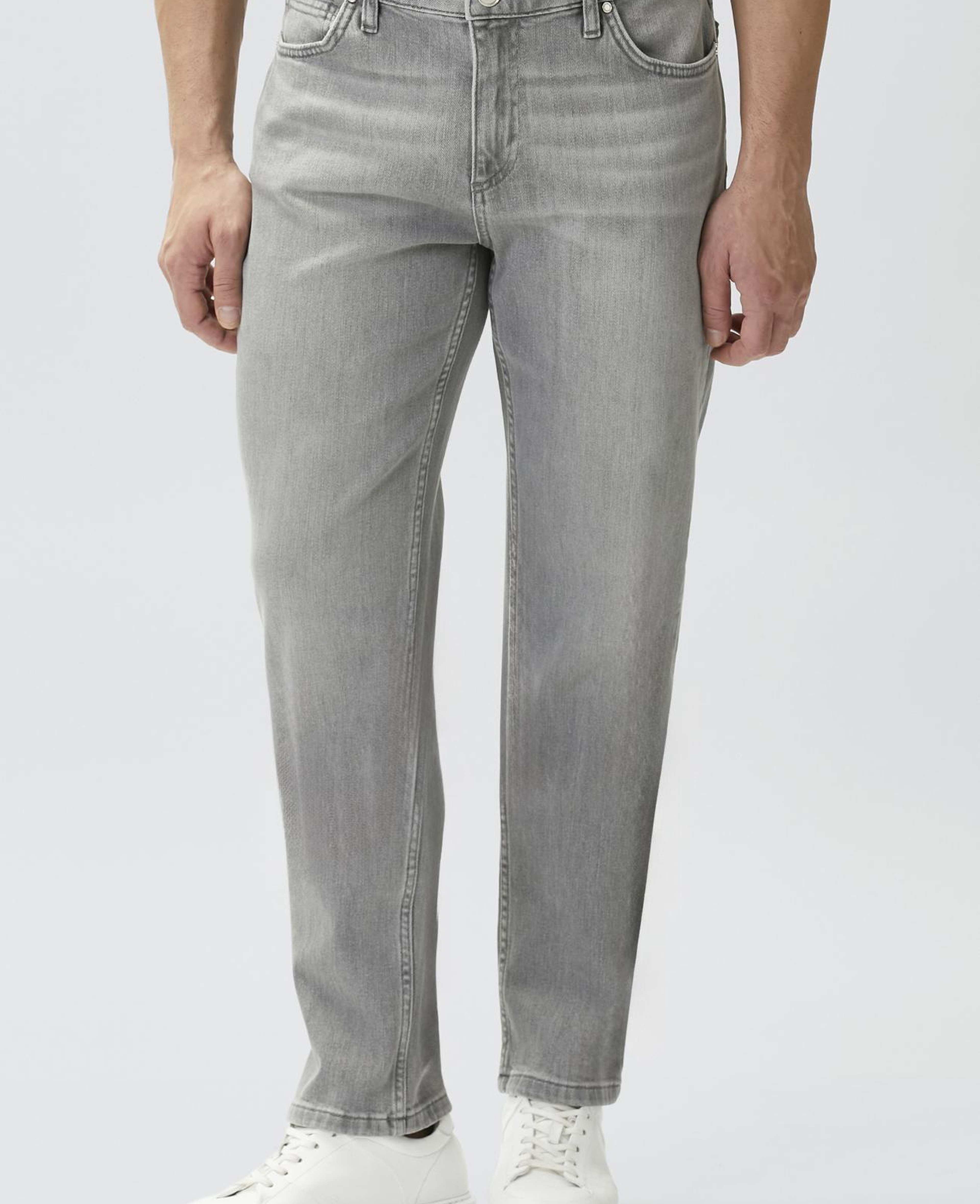 Network Erkek Slim Fit Açık Gri 5 Cepli Denim Pantolon