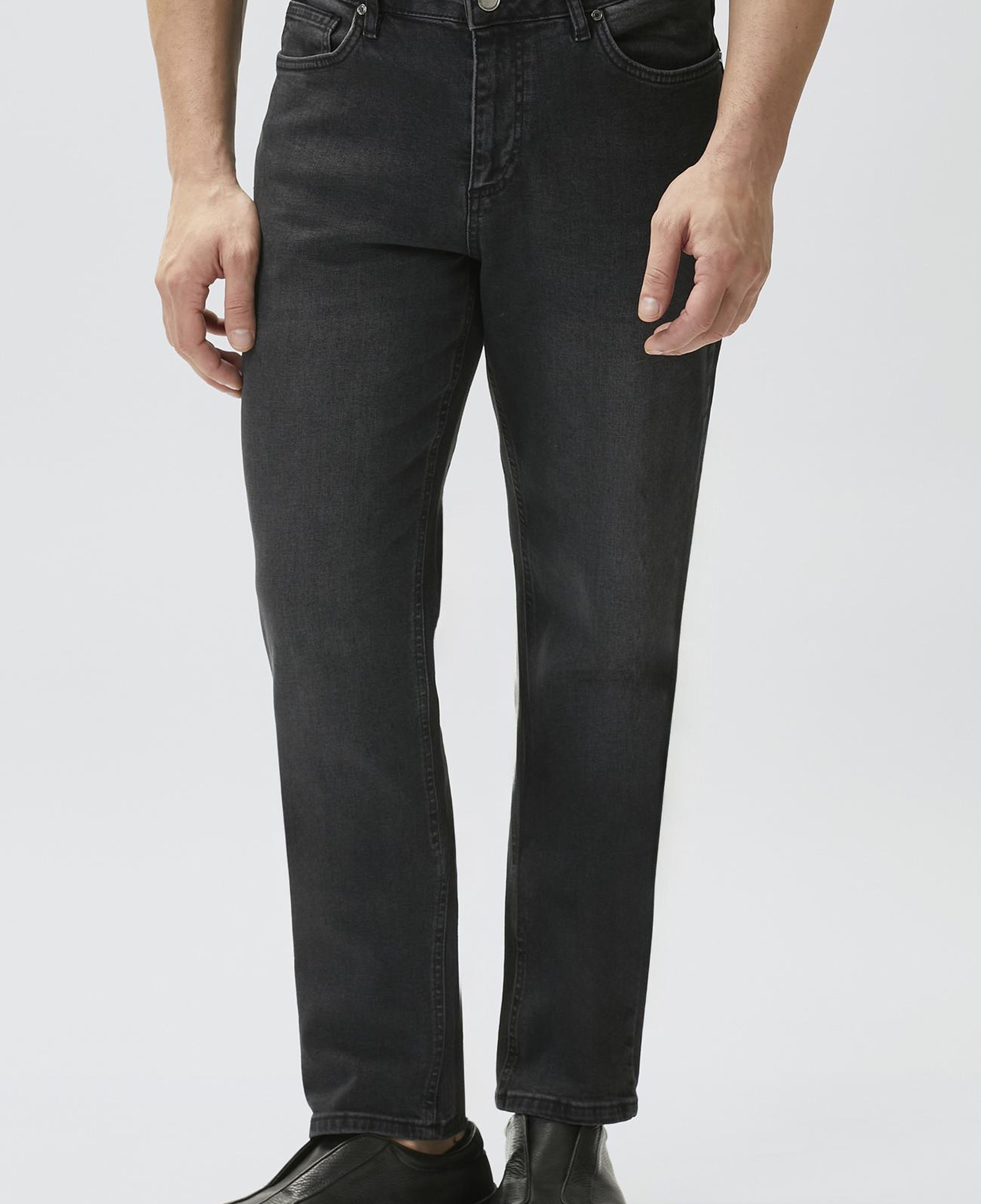 Network Erkek Slim Fit Antrasit 5 Cepli Denim Pantolon