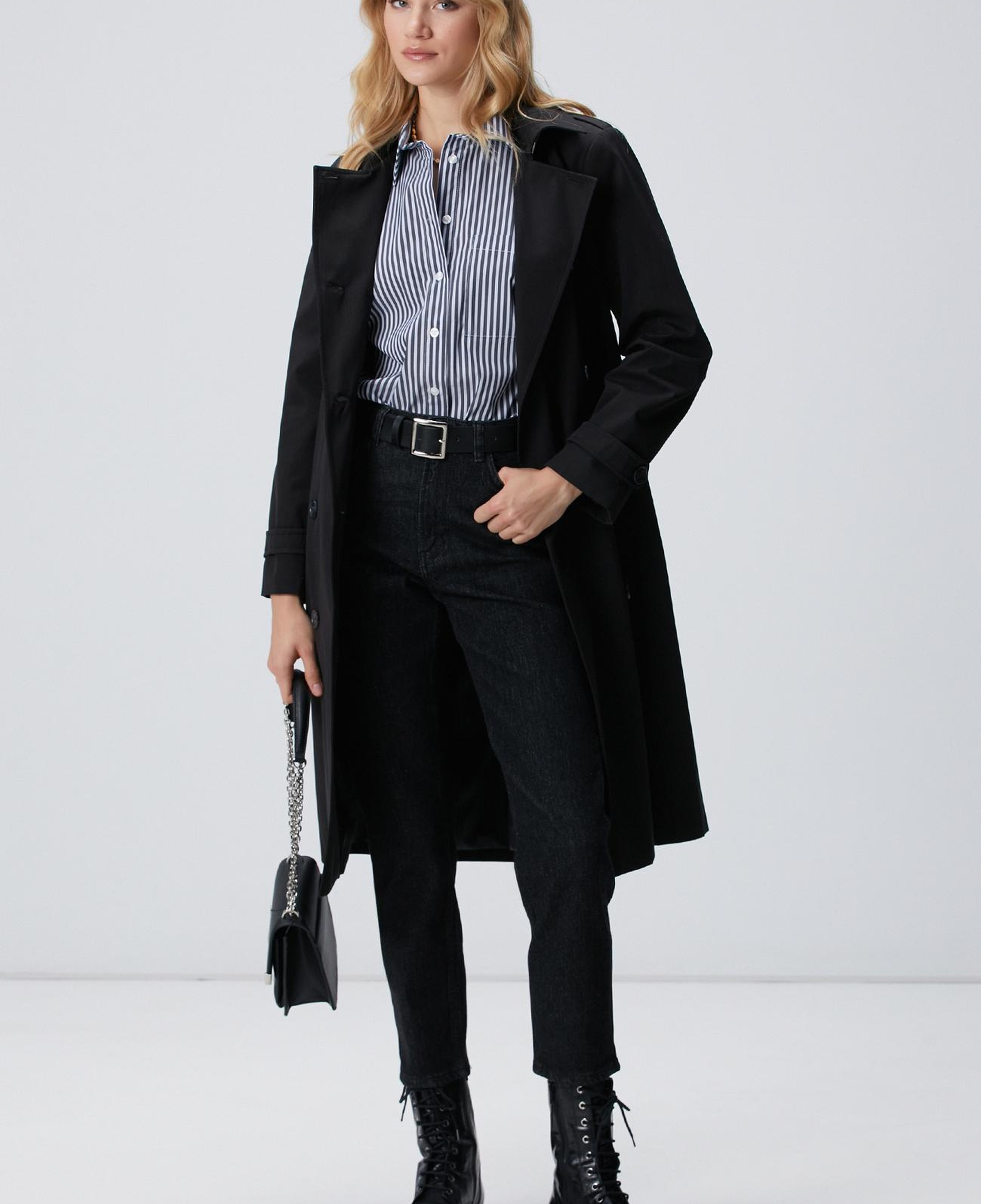 Network Kadın Siyah Mom Fit Denim Pantolon