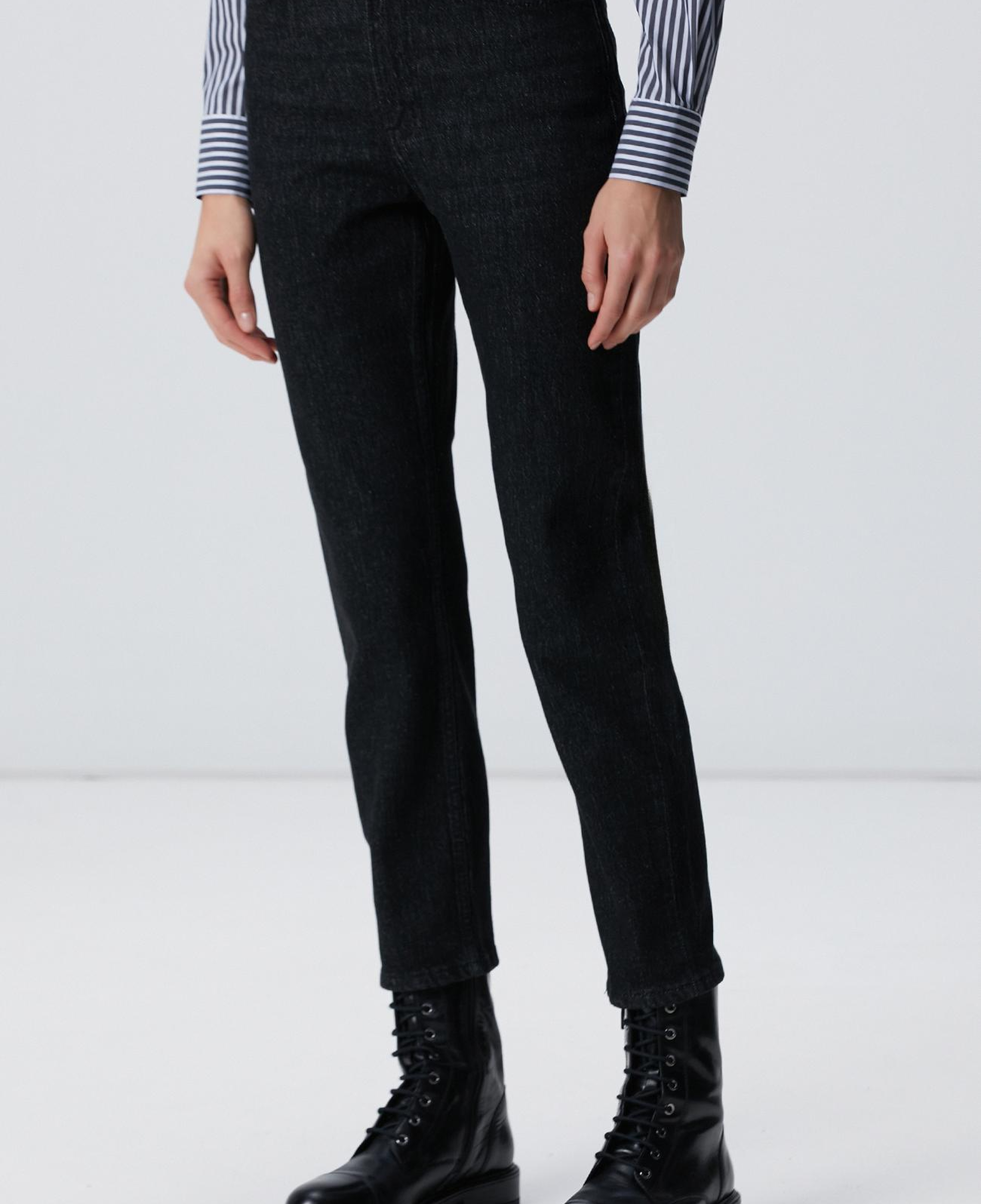 Network Kadın Siyah Mom Fit Denim Pantolon