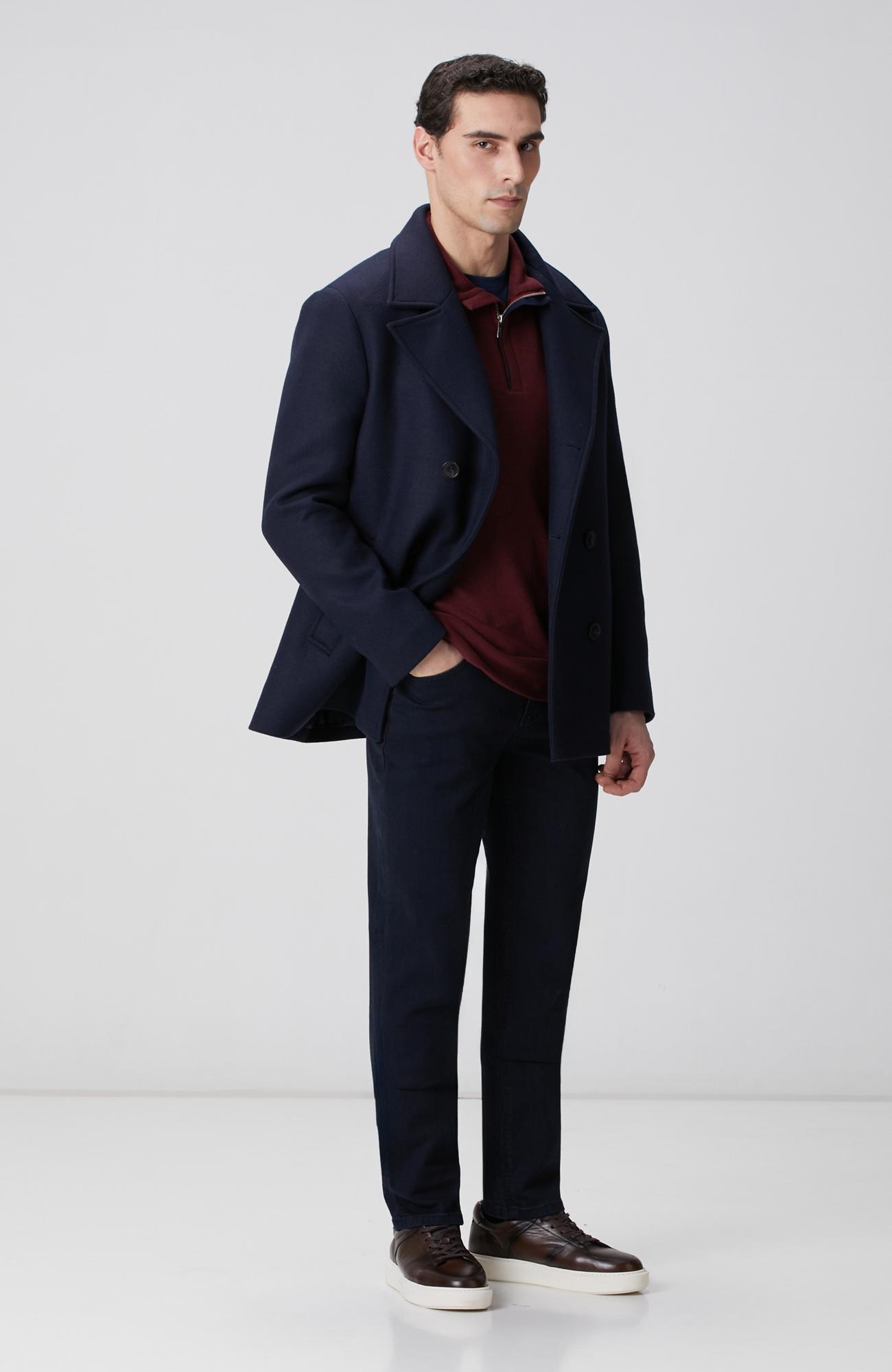 Network Erkek Bordo Süet Garni Detaylı Sweatshirt