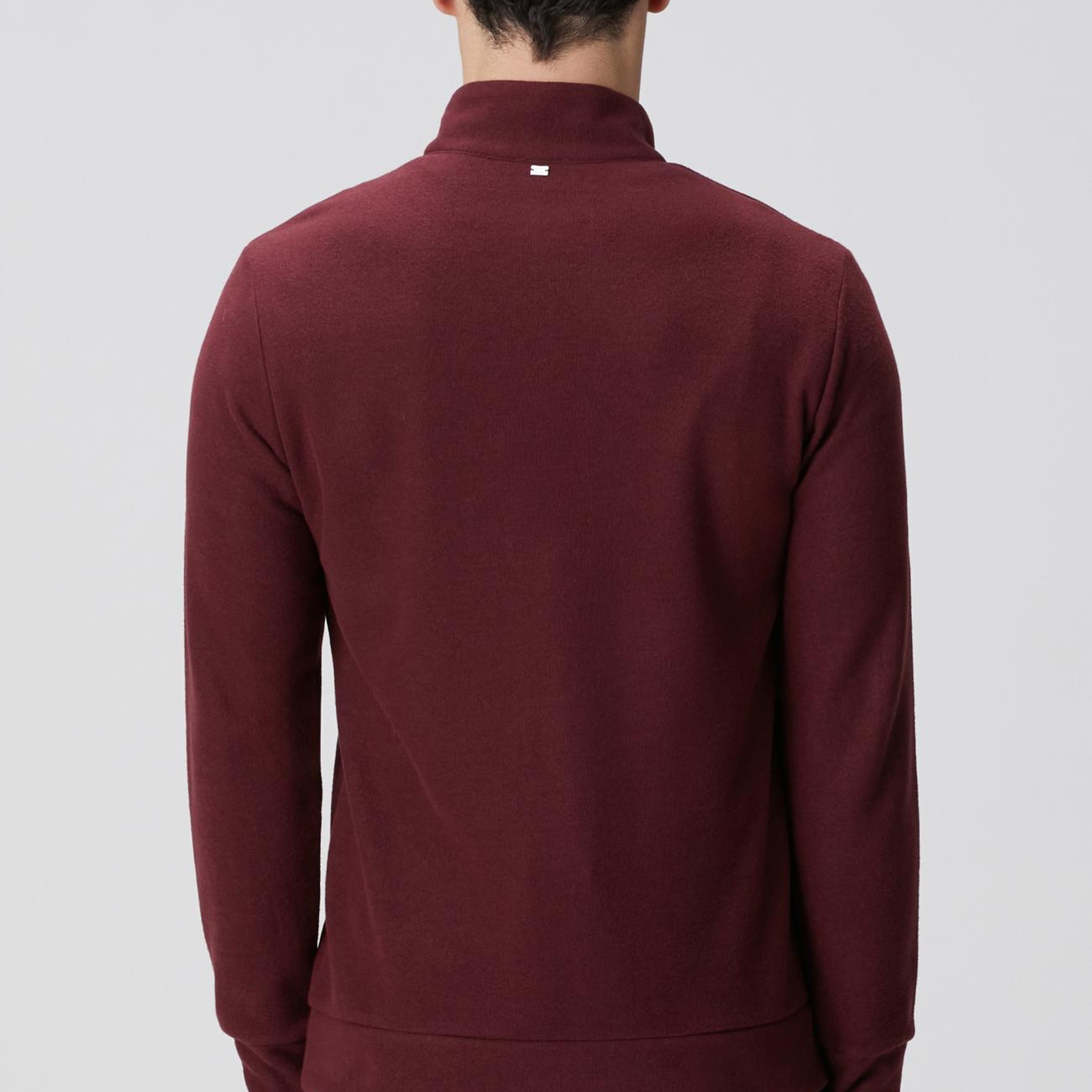 Network Erkek Bordo Süet Garni Detaylı Sweatshirt