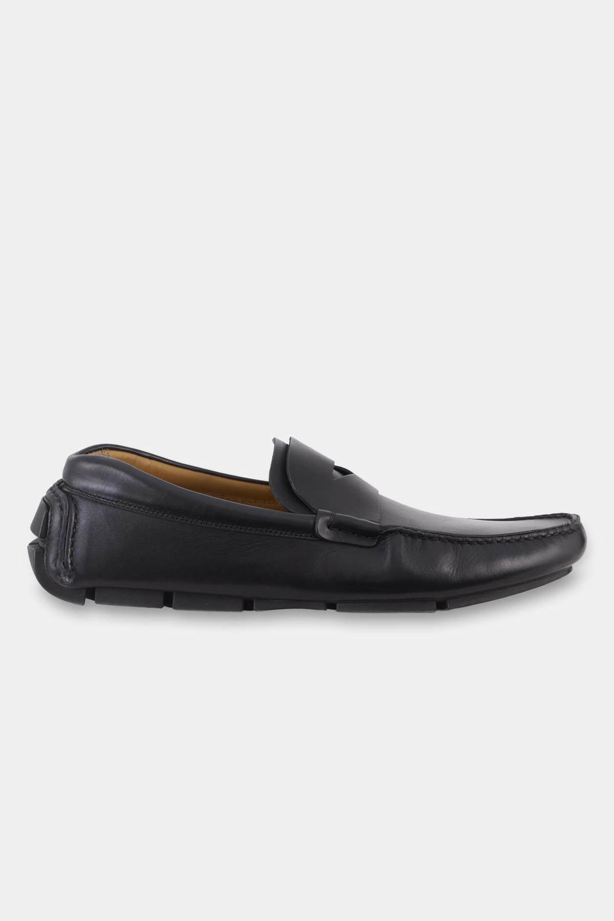 Erkek Siyah Deri Loafer