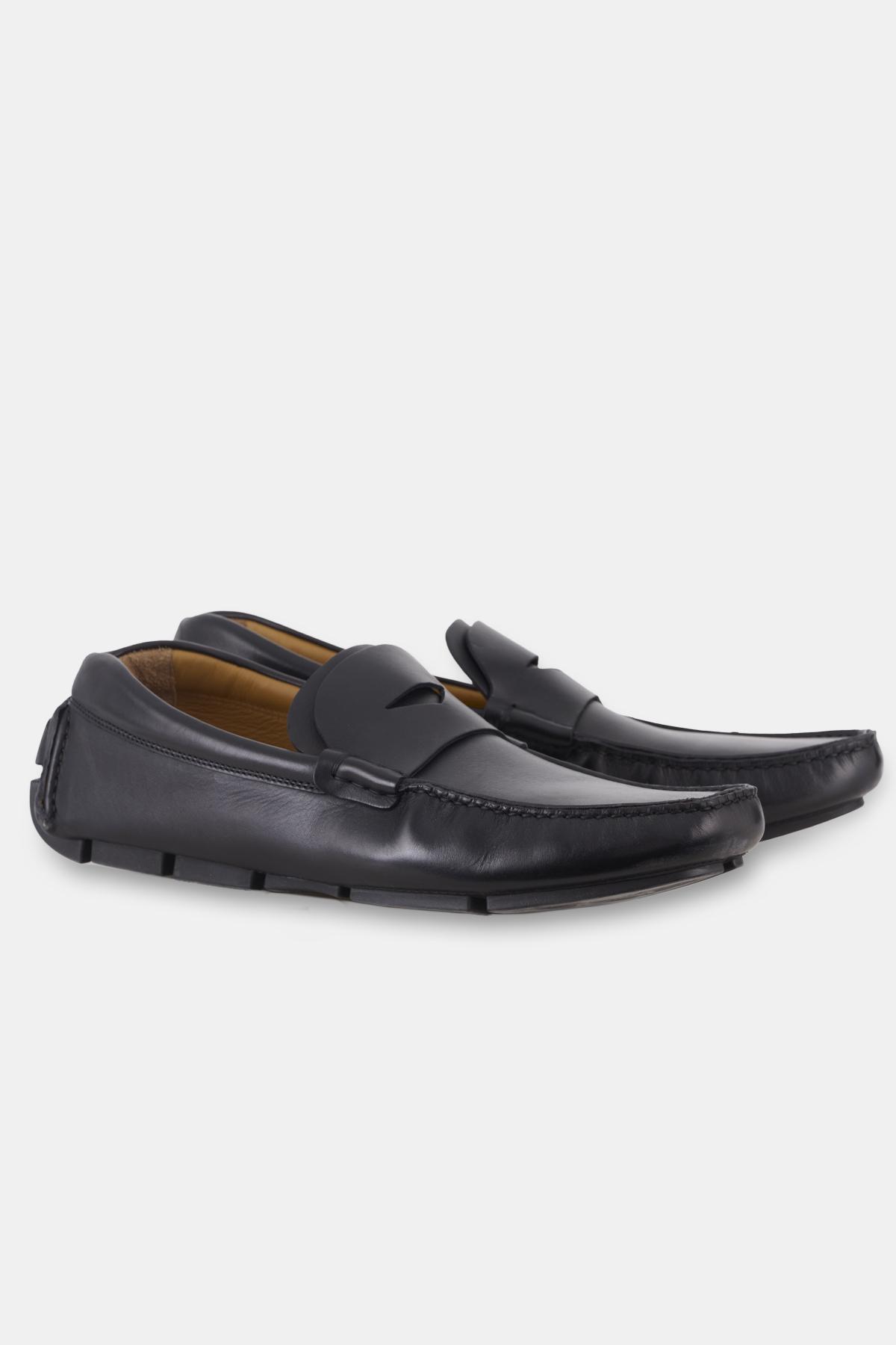 Erkek Siyah Deri Loafer
