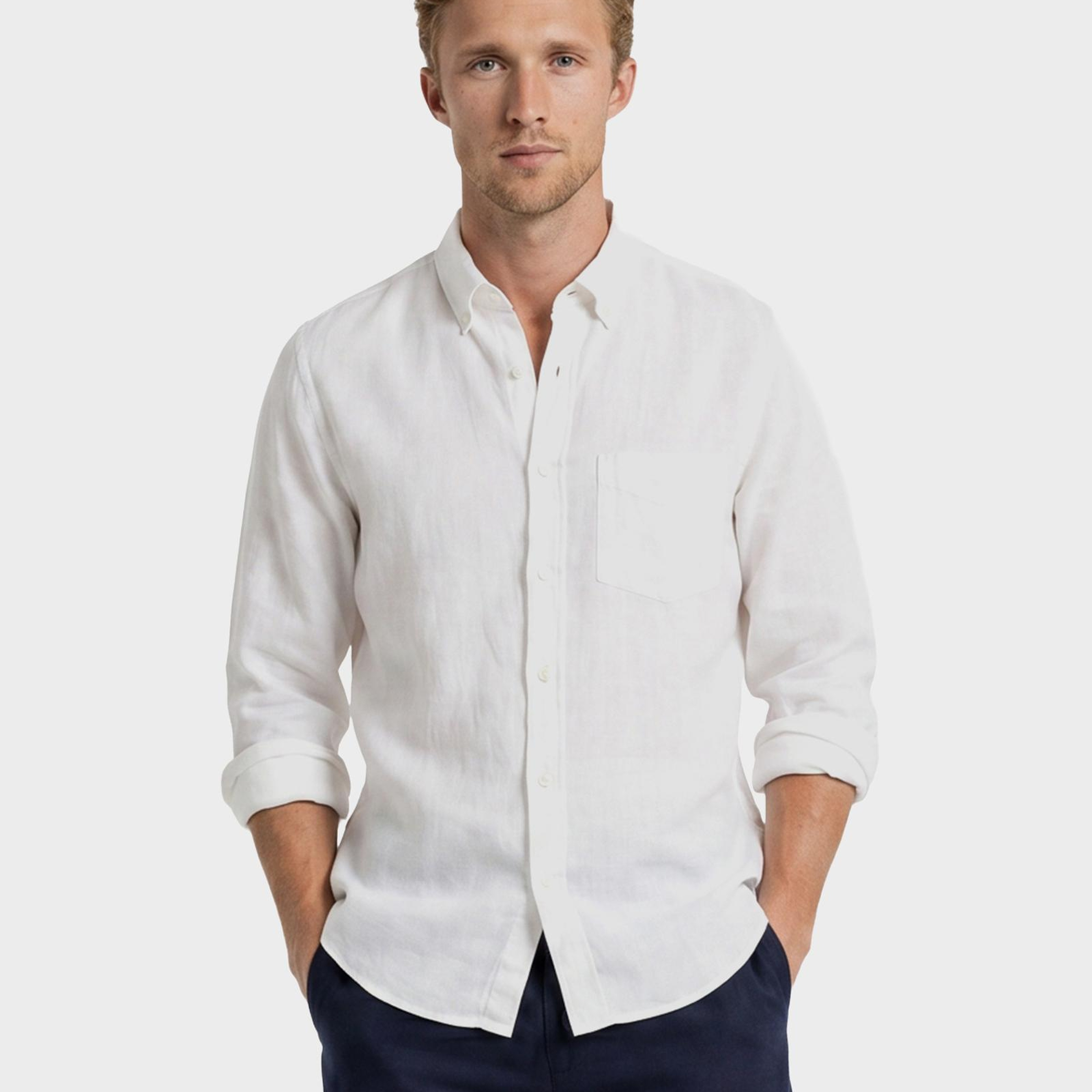 GANT Erkek Beyaz Regular Fit Gömlek