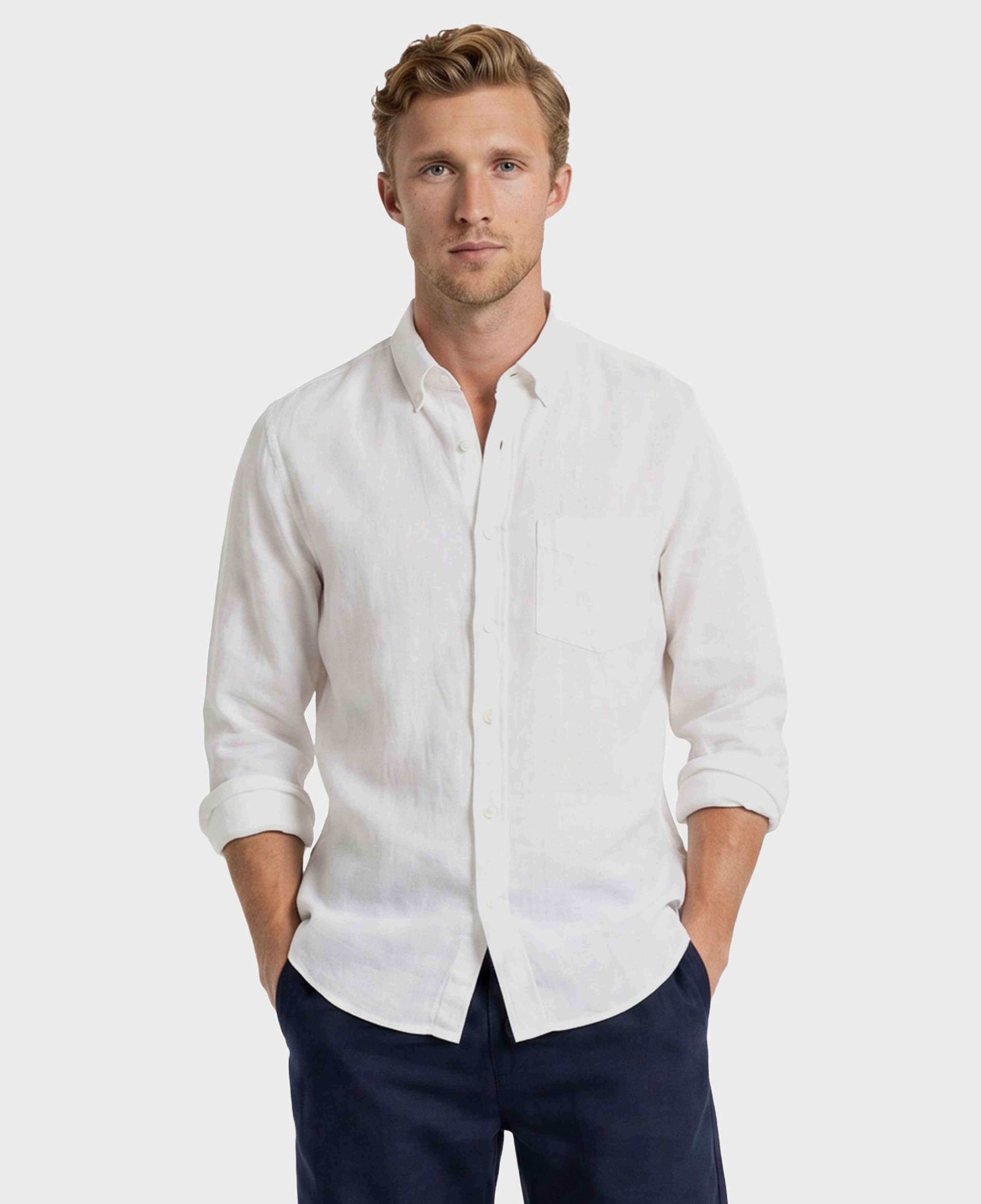 GANT Erkek Beyaz Regular Fit Gömlek