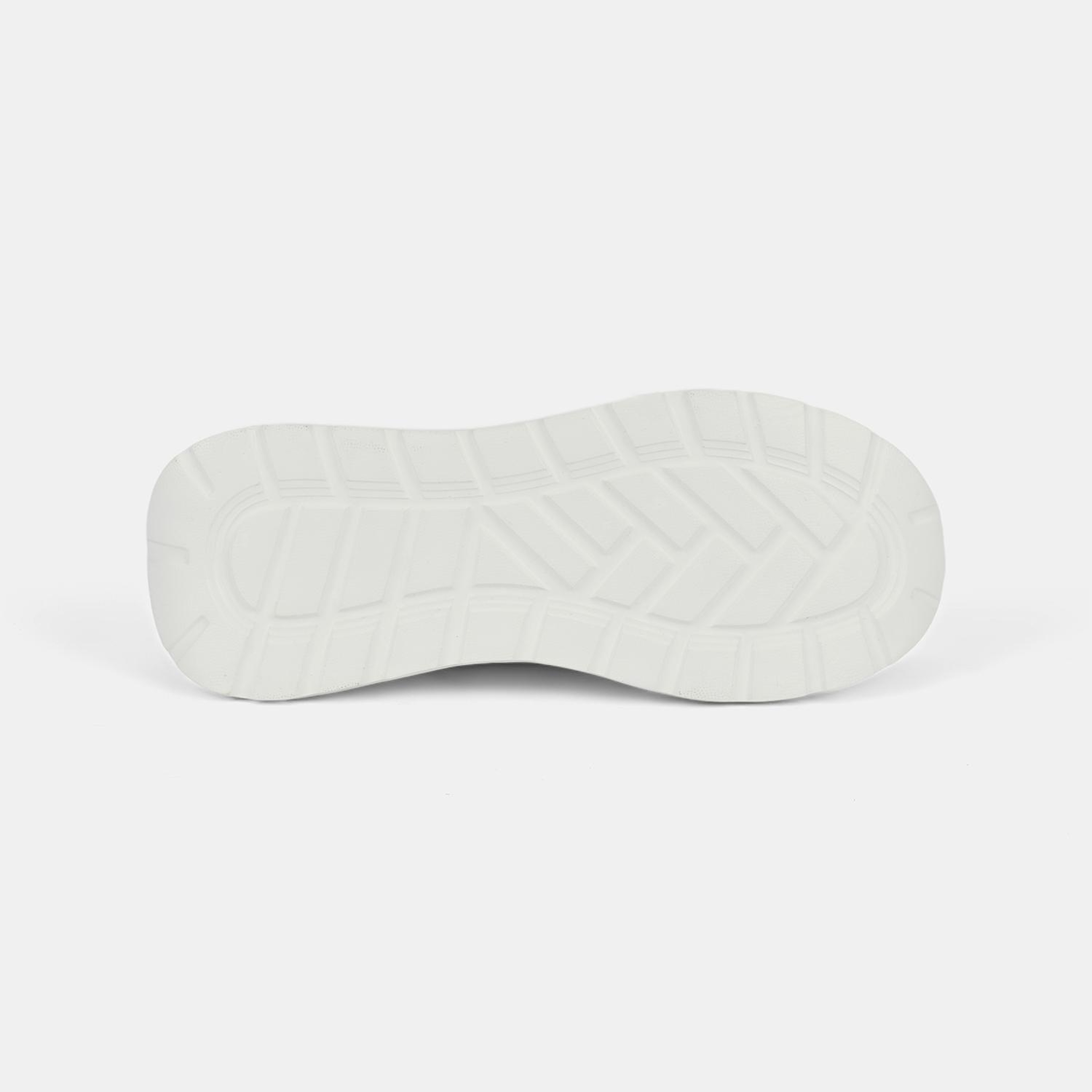 Kadın Beyaz Bağcıklı Kalın Tabanlı Deri Sneaker