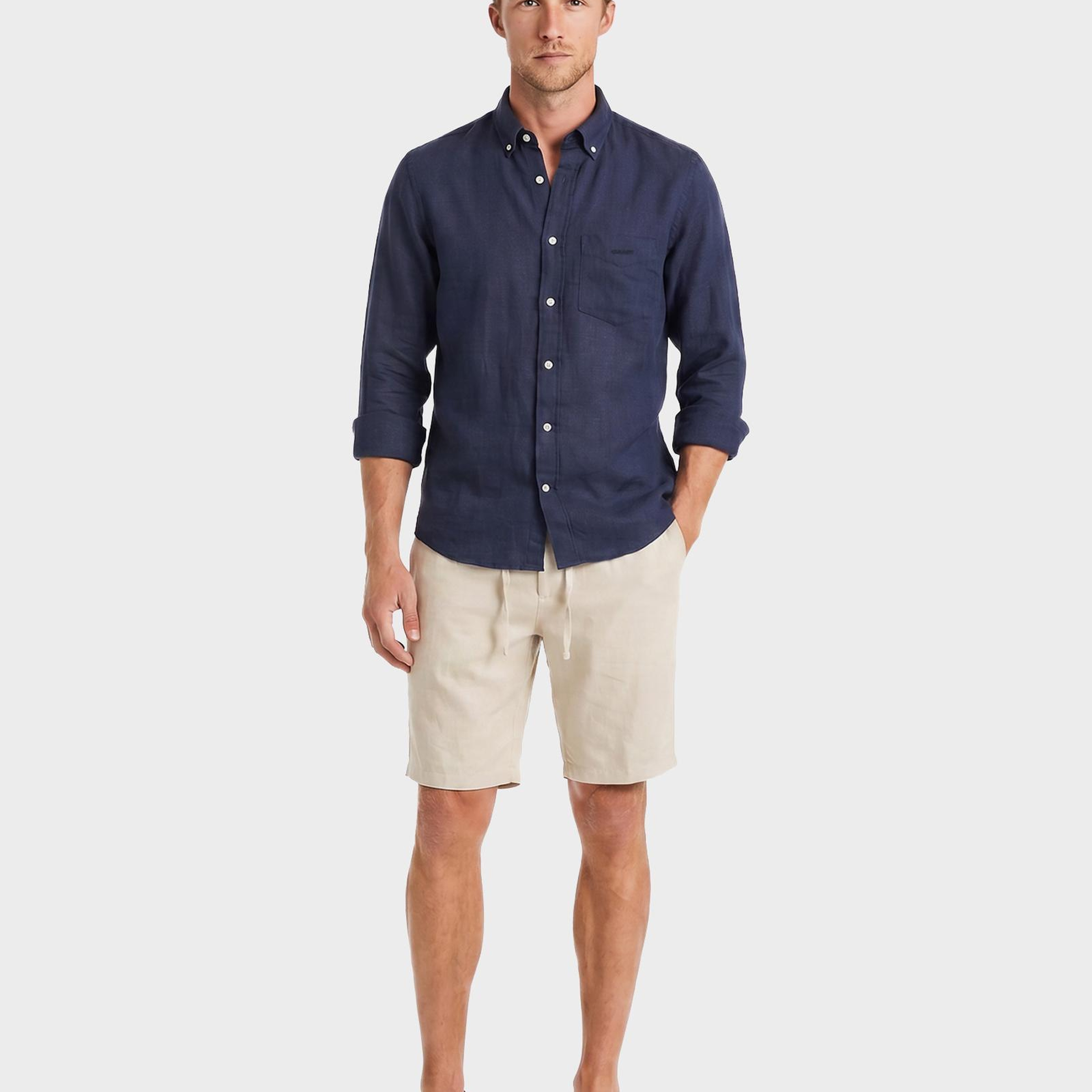 GANT Erkek Lacivert Regular Fit Gömlek