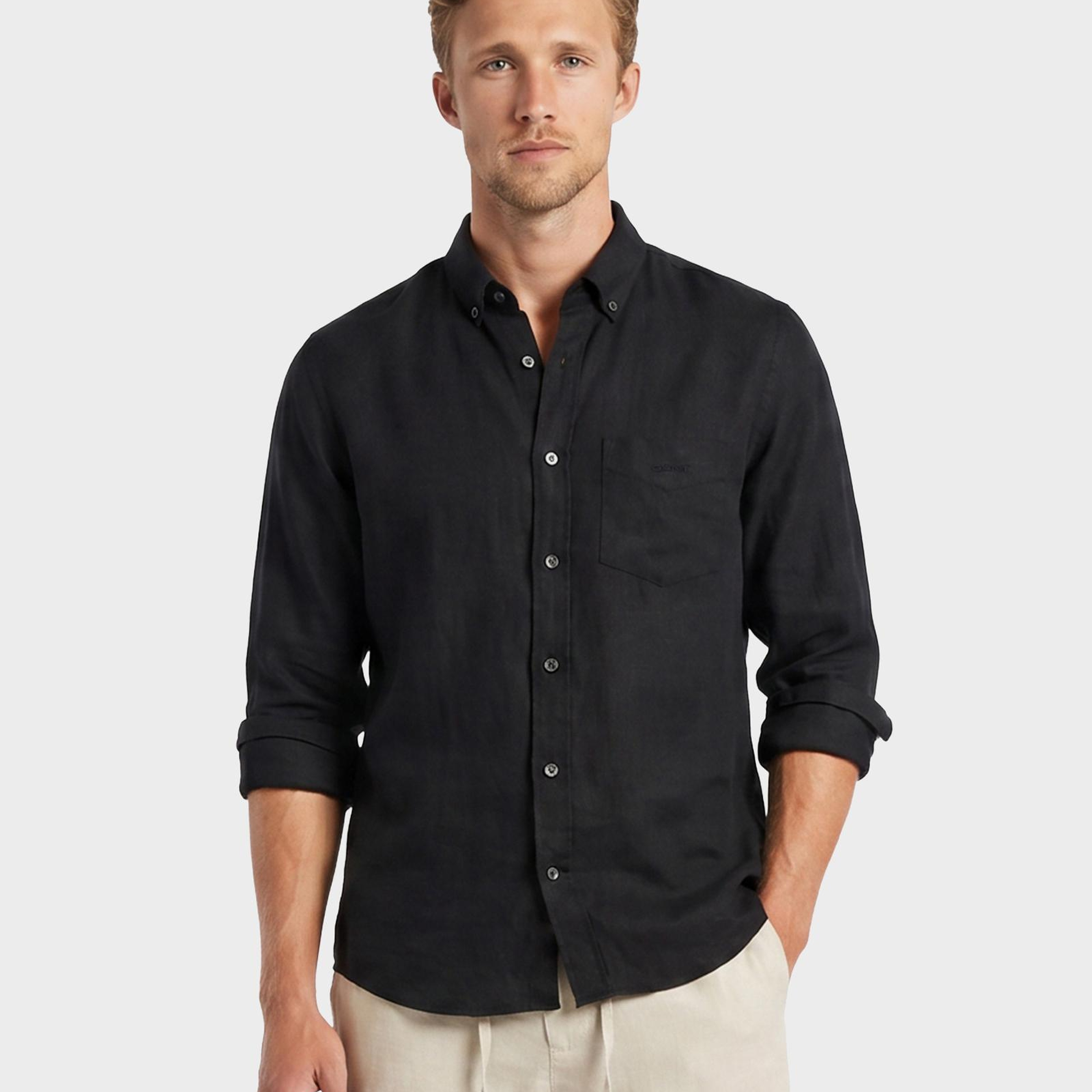GANT Erkek Siyah Regular Fit Gömlek