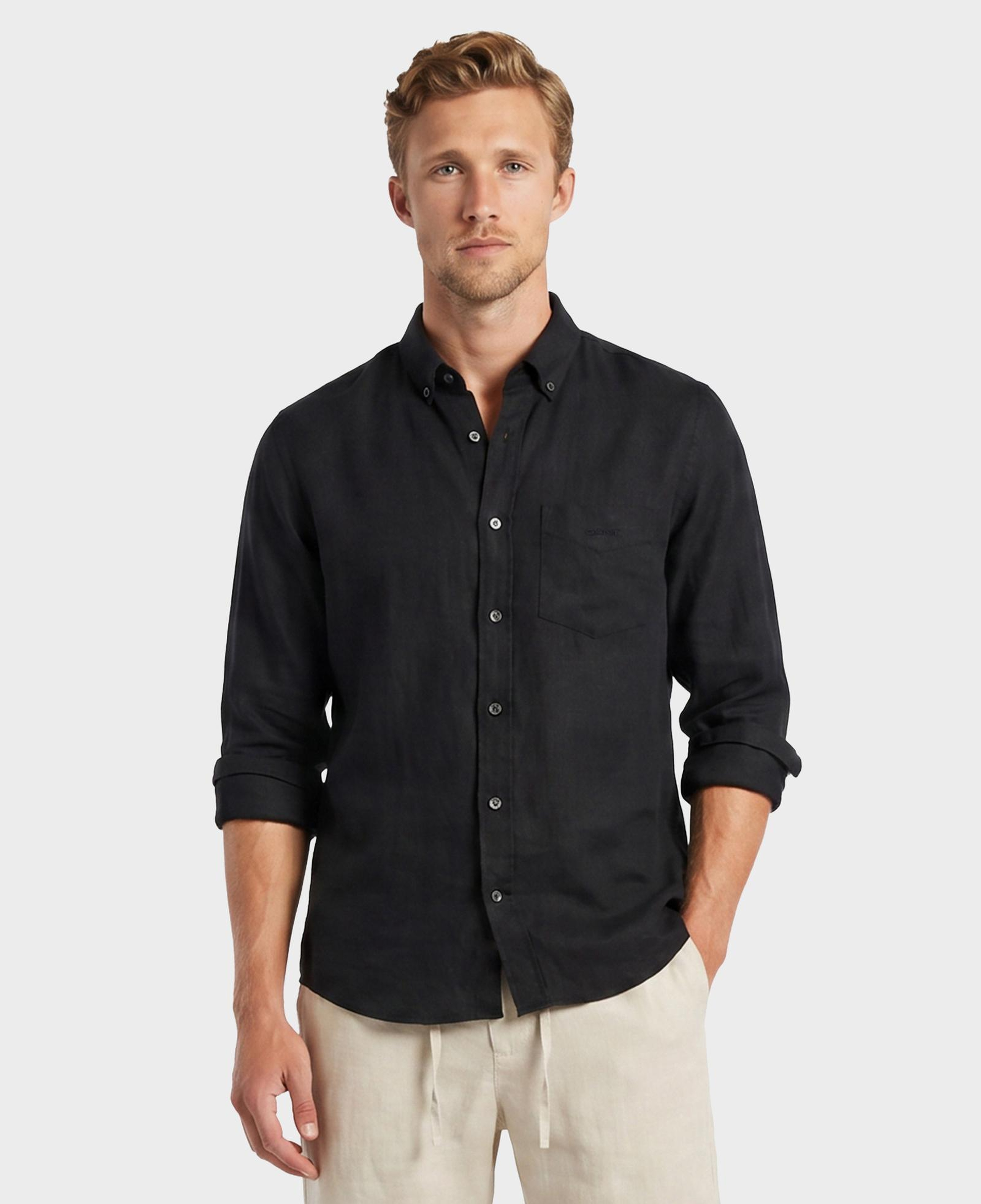 GANT Erkek Siyah Regular Fit Gömlek