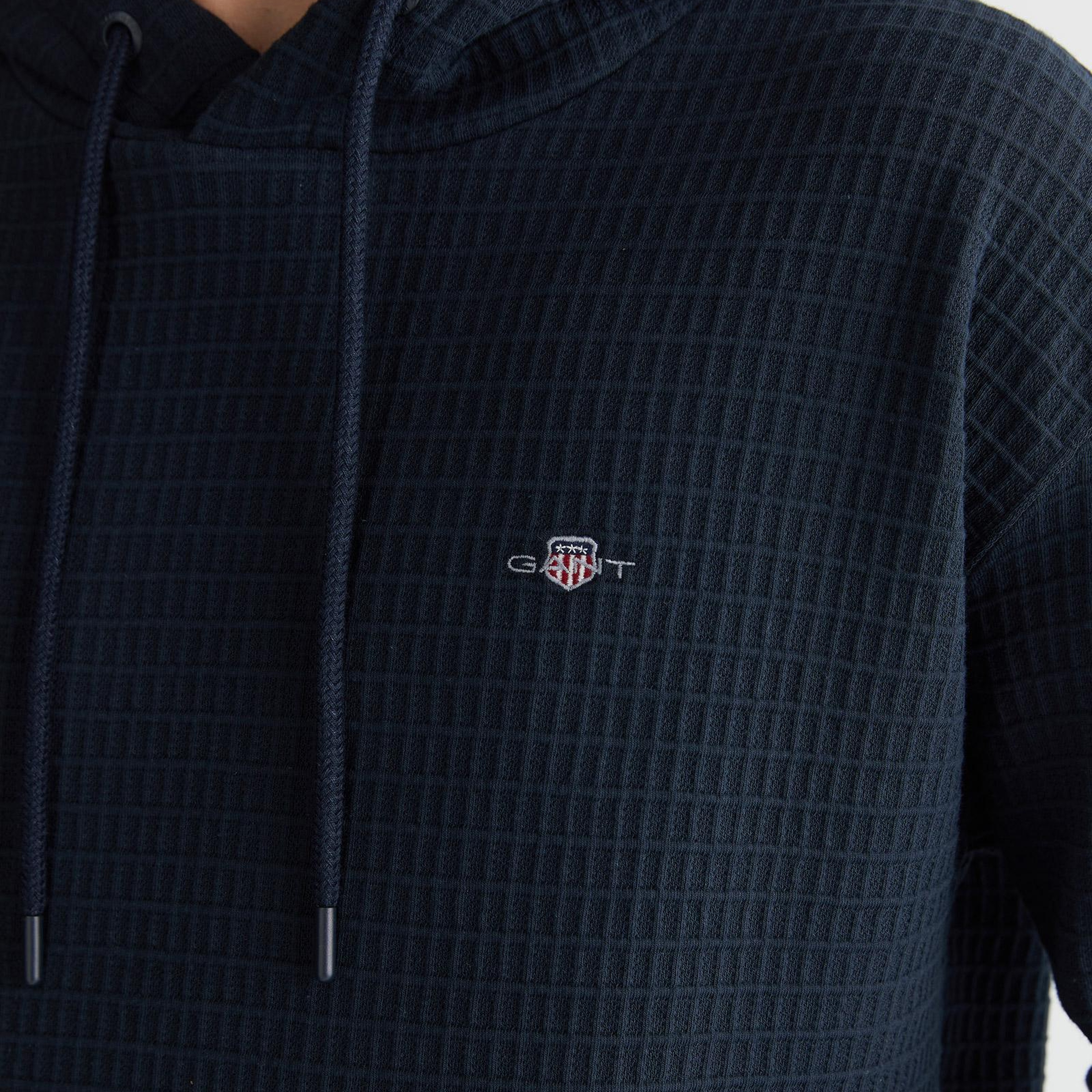 GANT Erkek Lacivert Regular Fit Kapüşonlu Sweatshirt