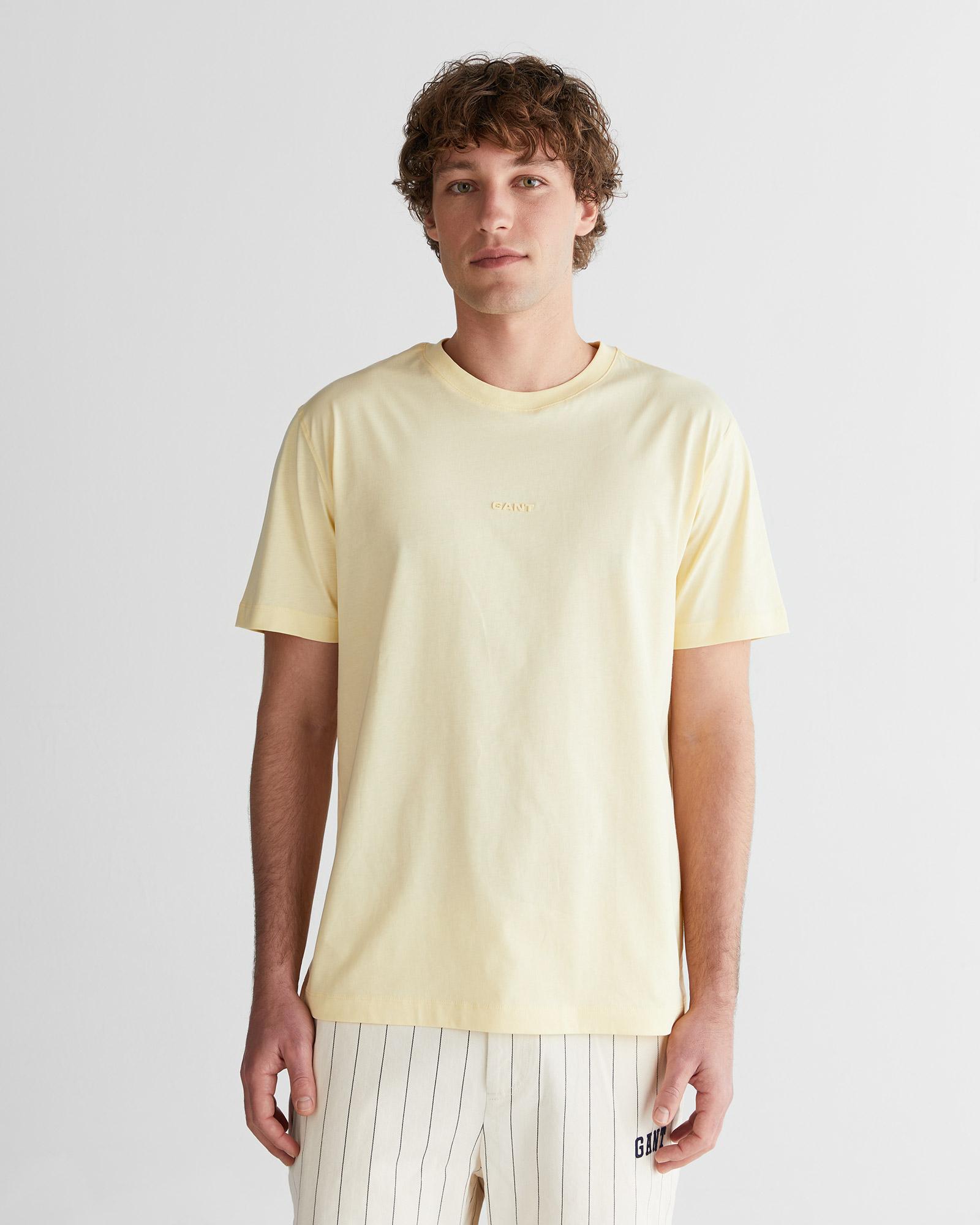 GANT Erkek Sarı Baskılı Kısa Kollu T-Shirt