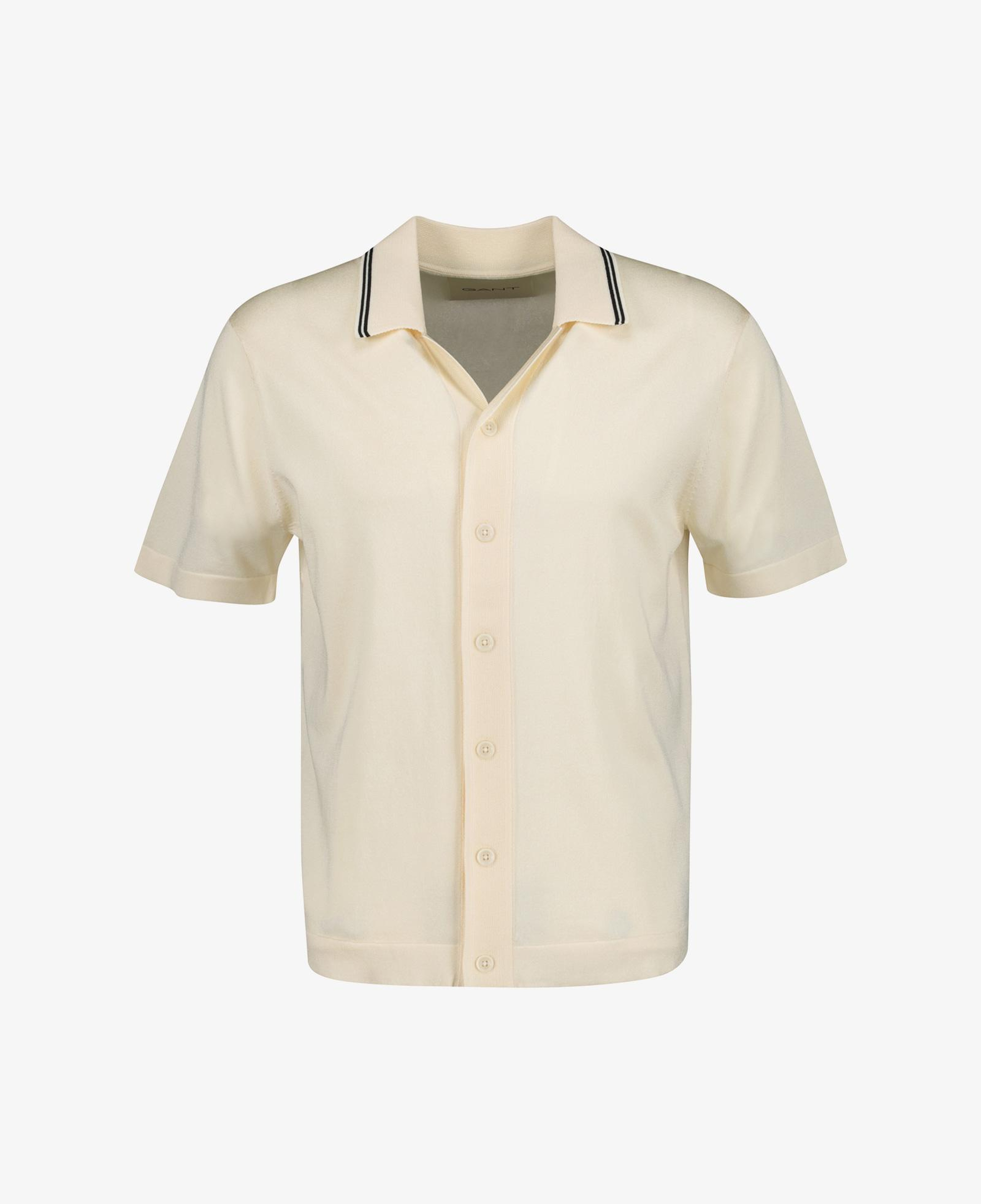 GANT Erkek Krem Regular Fit Kısa Kollu Resort Yaka Gömlek