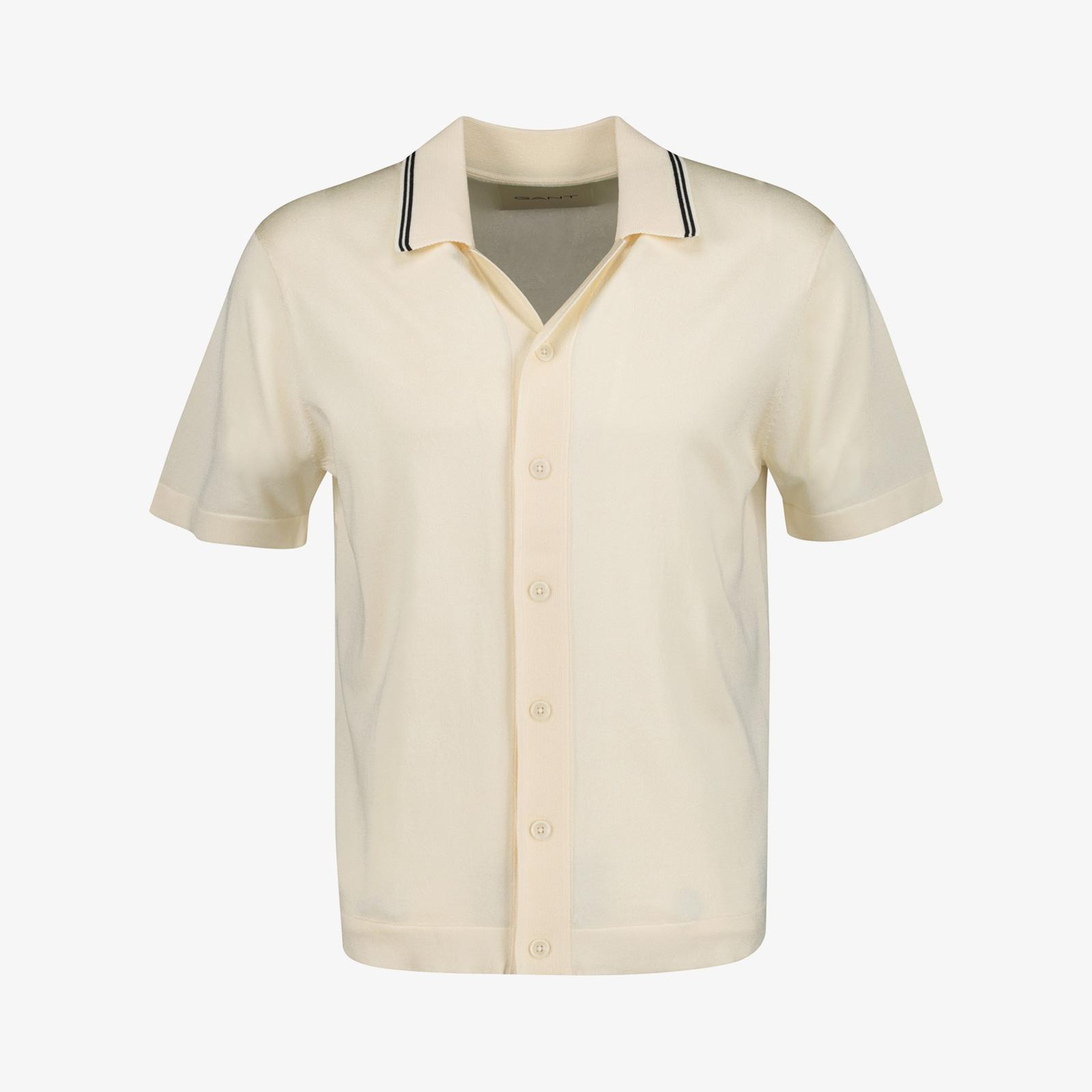 GANT Erkek Krem Regular Fit Kısa Kollu Resort Yaka Gömlek