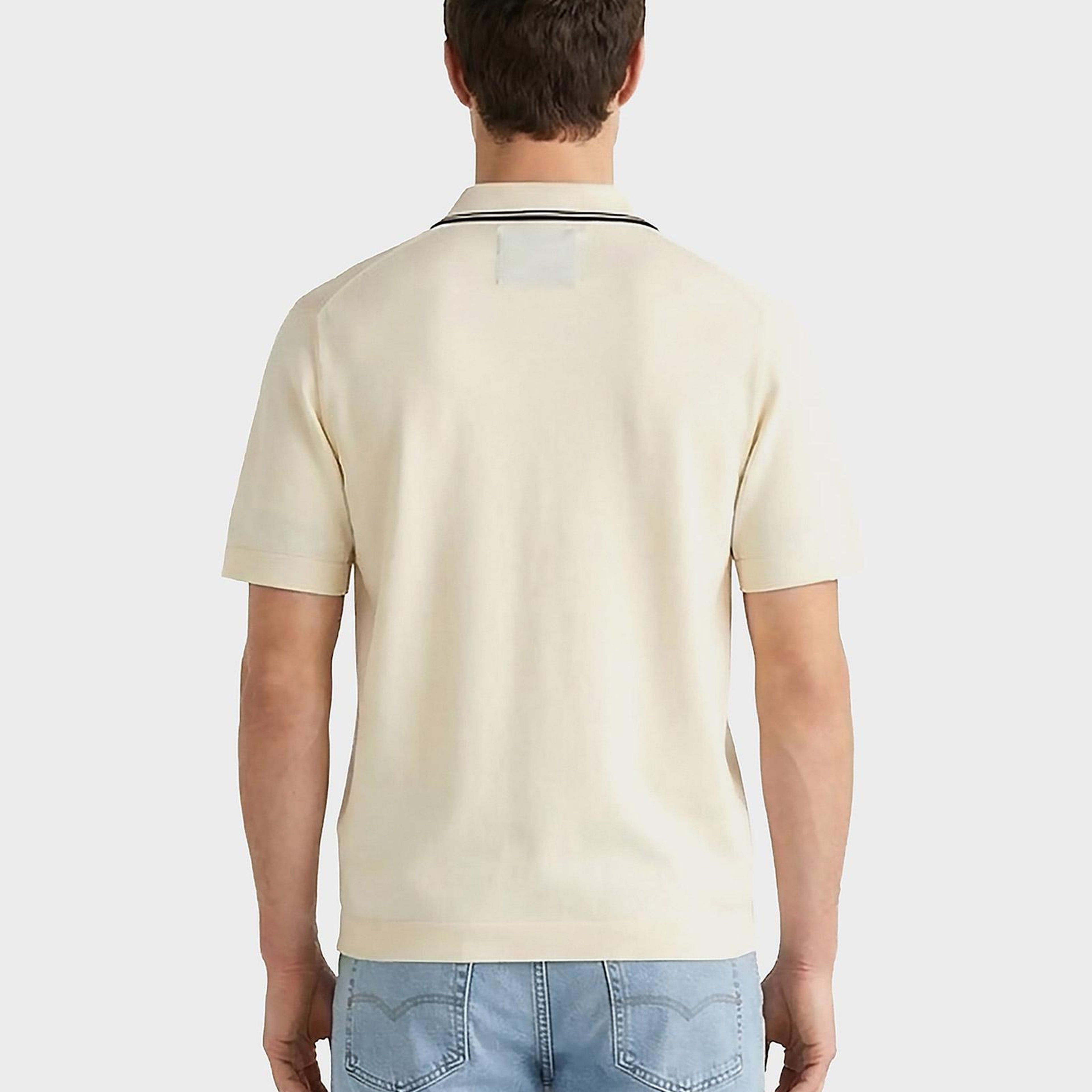 GANT Erkek Krem Regular Fit Kısa Kollu Resort Yaka Gömlek