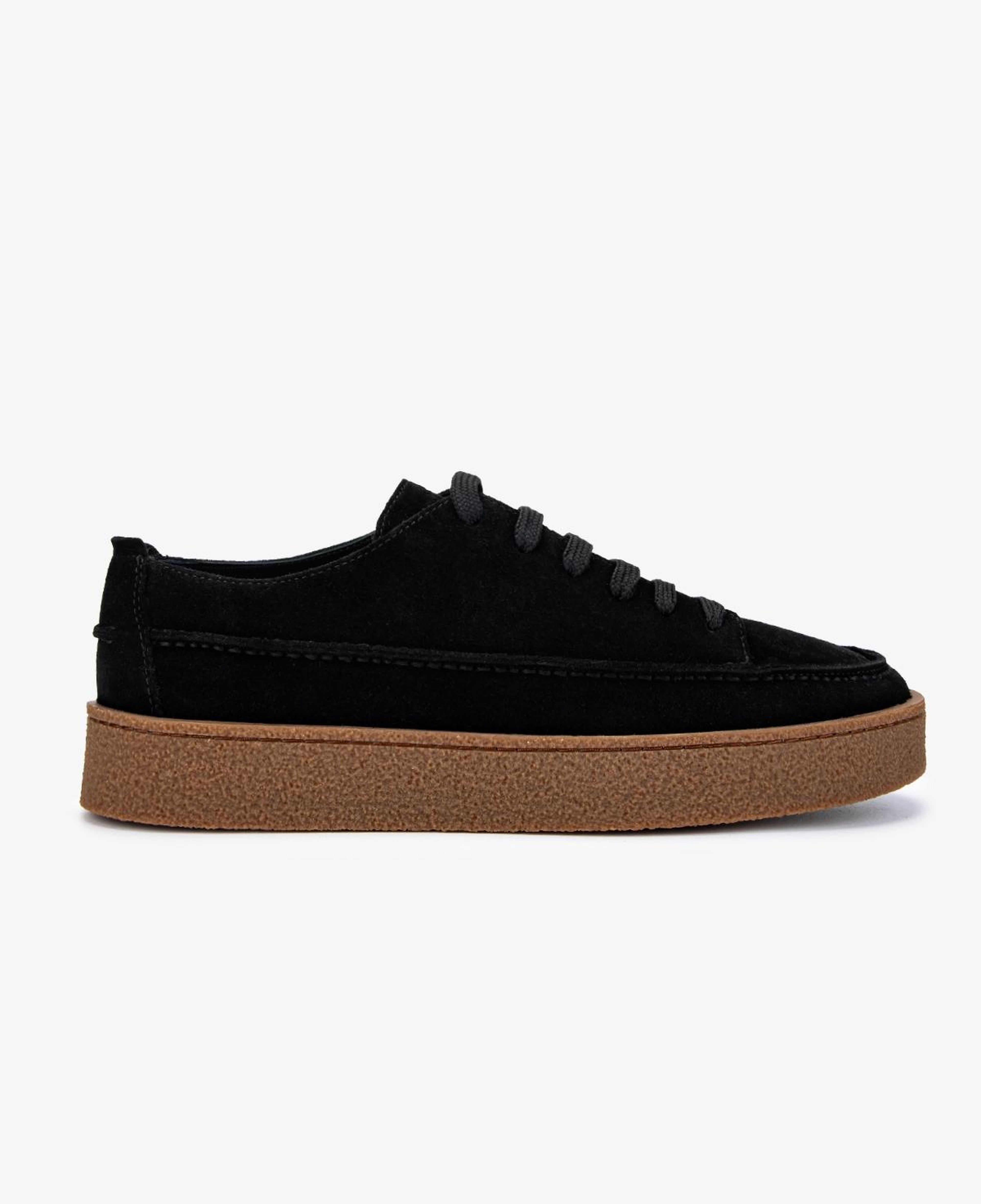 Valmenti Erkek Hakiki Deri Siyah Süet Sneakers & Spor Ayakkabı