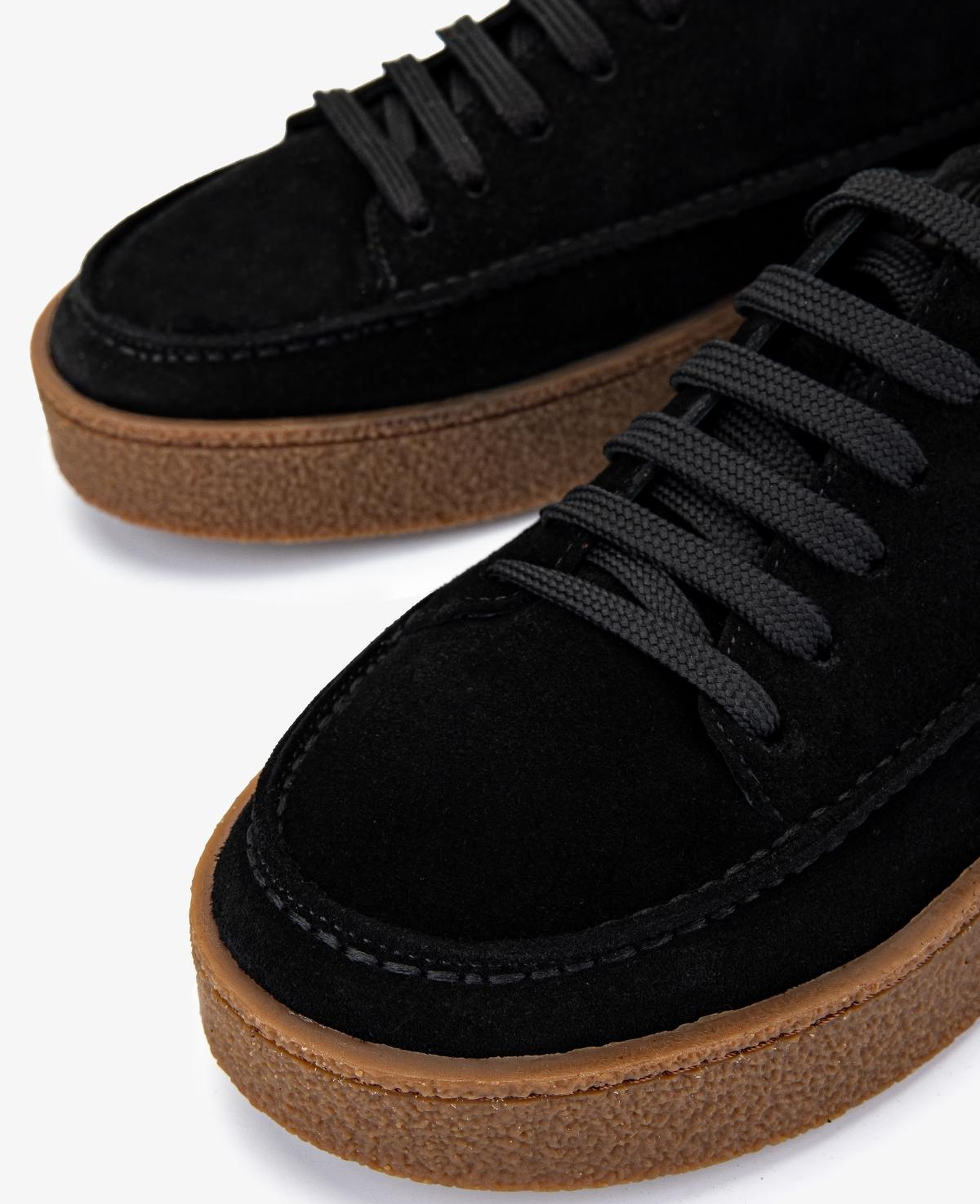 Valmenti Erkek Hakiki Deri Siyah Süet Sneakers & Spor Ayakkabı