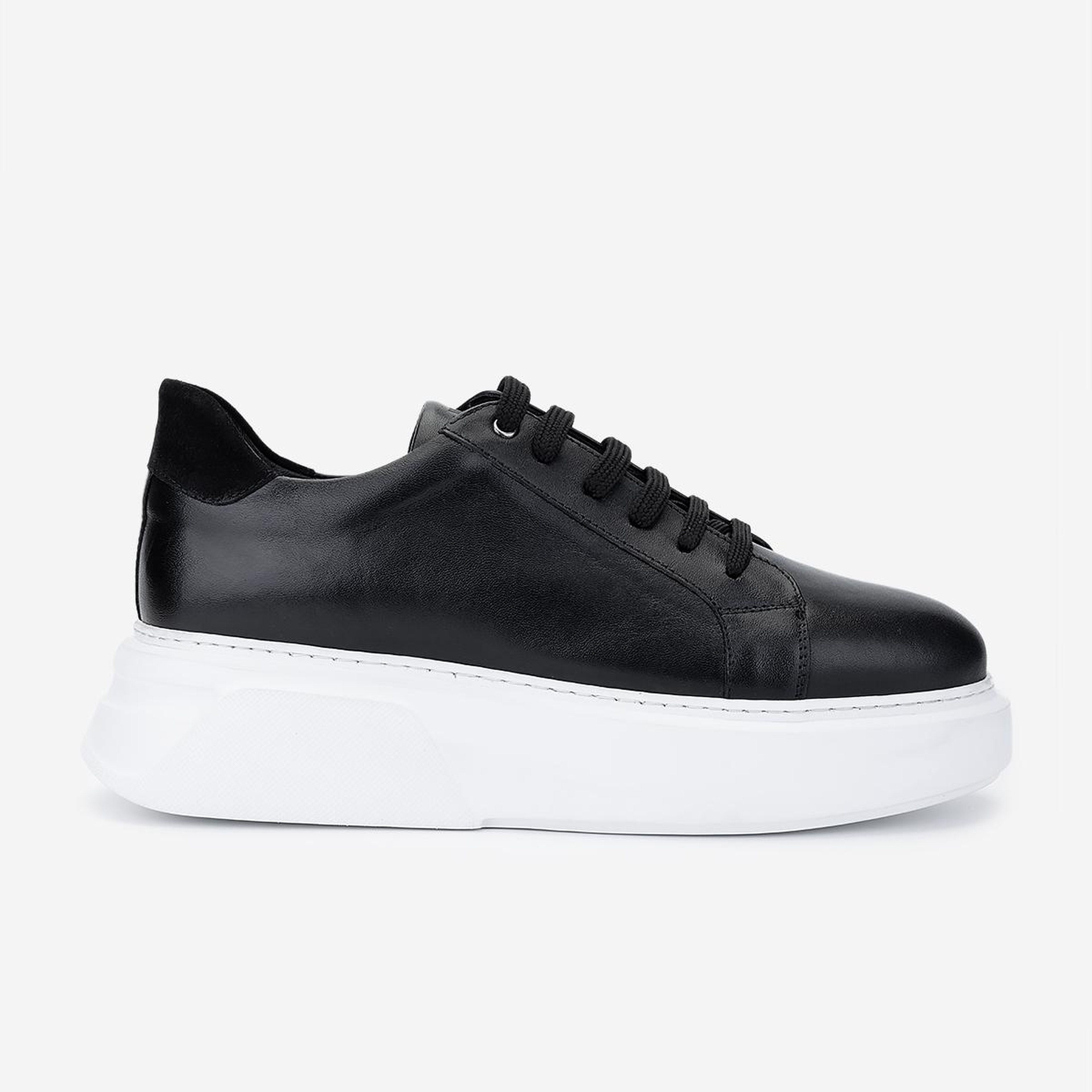 Valmenti Erkek Hakiki Deri Siyah Sneakers & Spor Ayakkabı