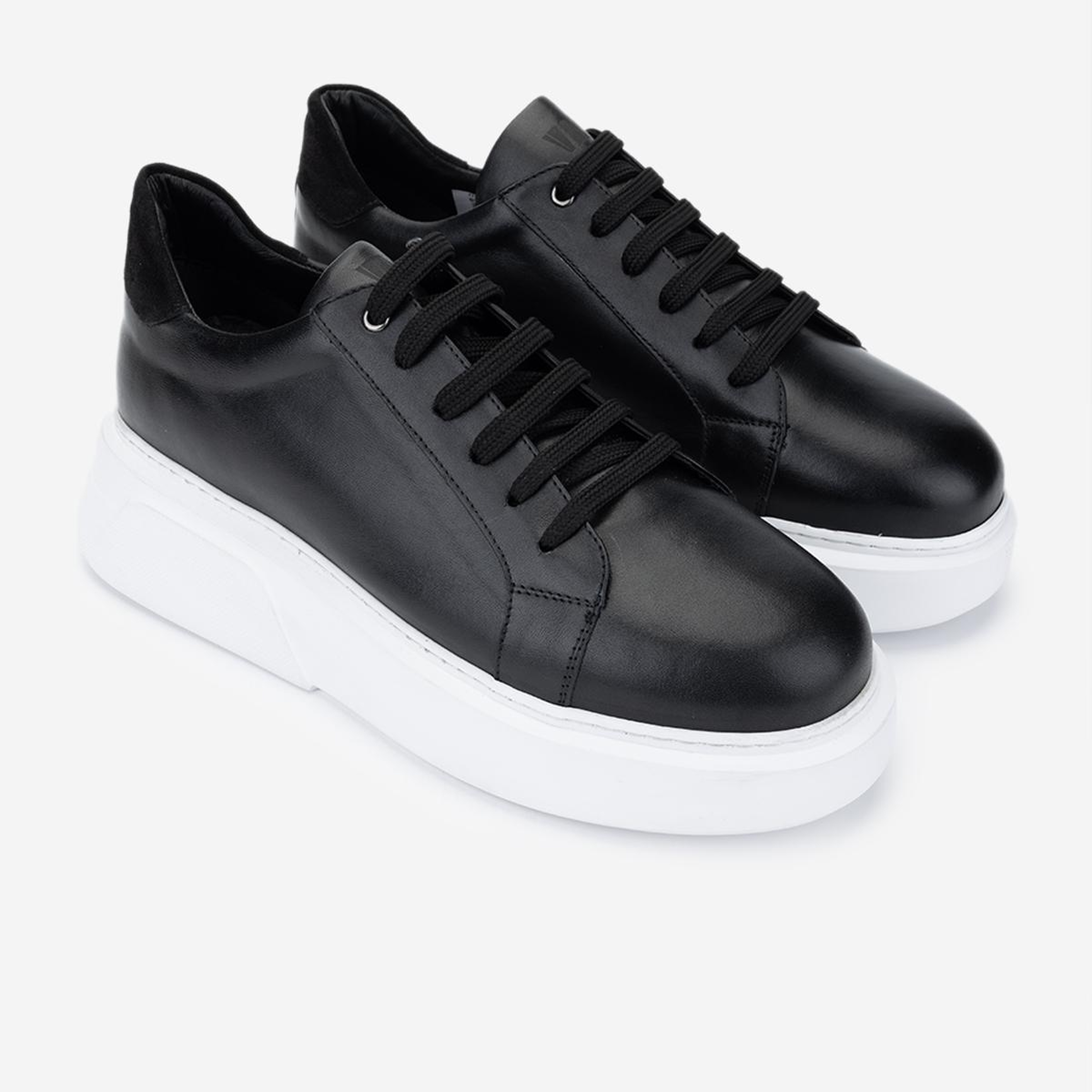 Valmenti Erkek Hakiki Deri Siyah Sneakers & Spor Ayakkabı